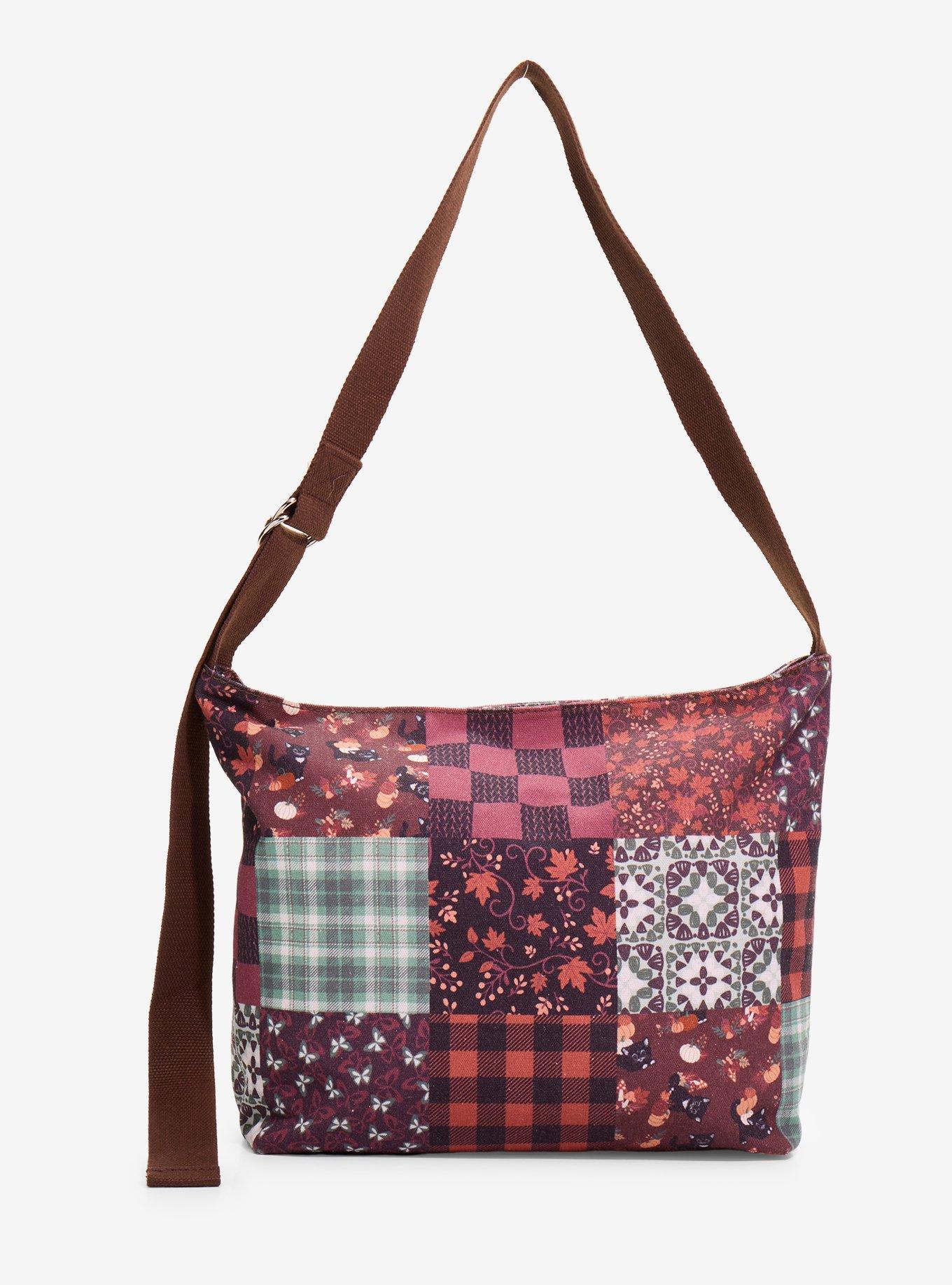 Pumpkin Cat Patchwork Shoulder Bag, , alternate - view 3