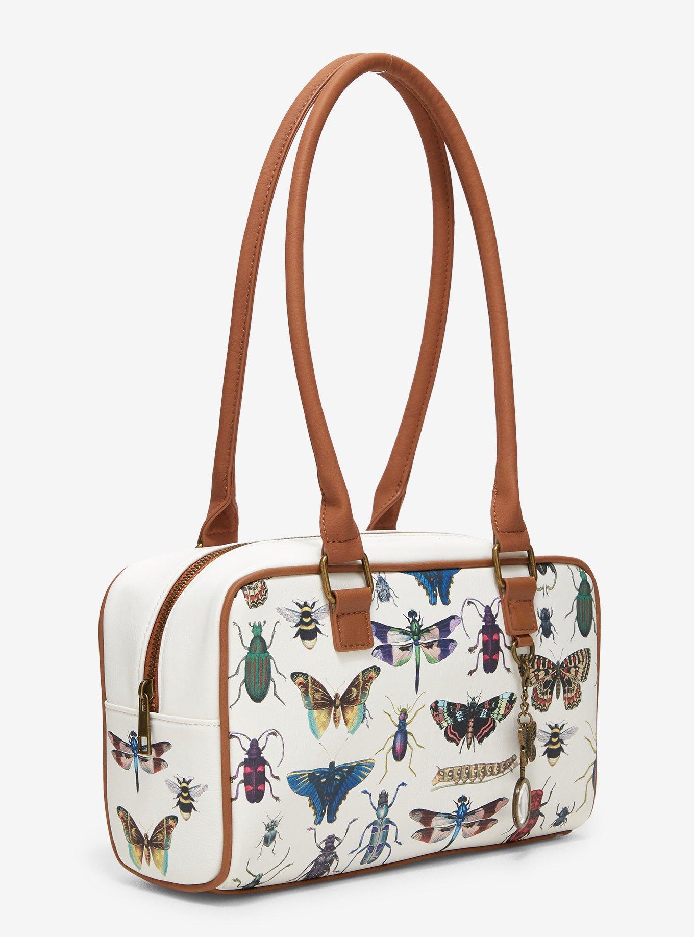 Thorn & Fable Insect Collage Magnifying Glass Charm Shoulder Bag, , hi-res