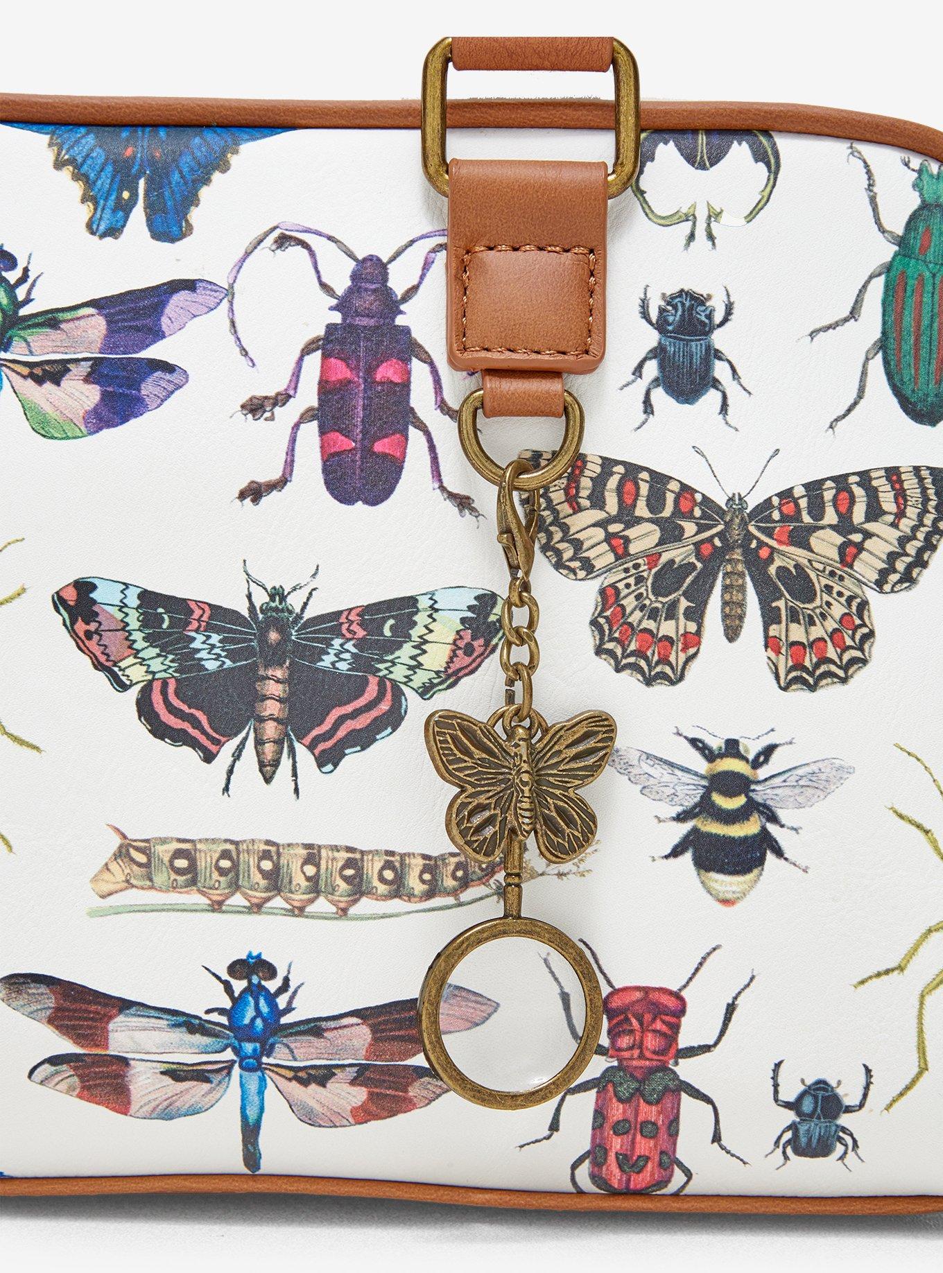 Thorn & Fable Insect Collage Magnifying Glass Charm Shoulder Bag, , alternate - view 5