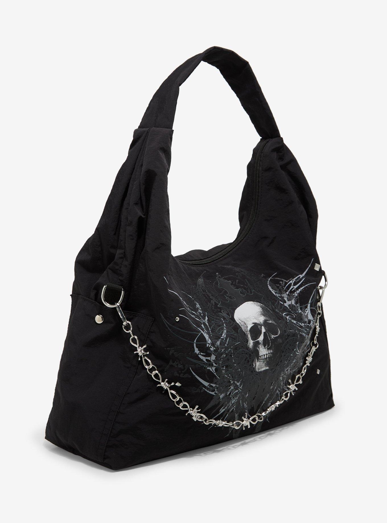 Social Collision Winged Skull Shoulder Bag, , hi-res