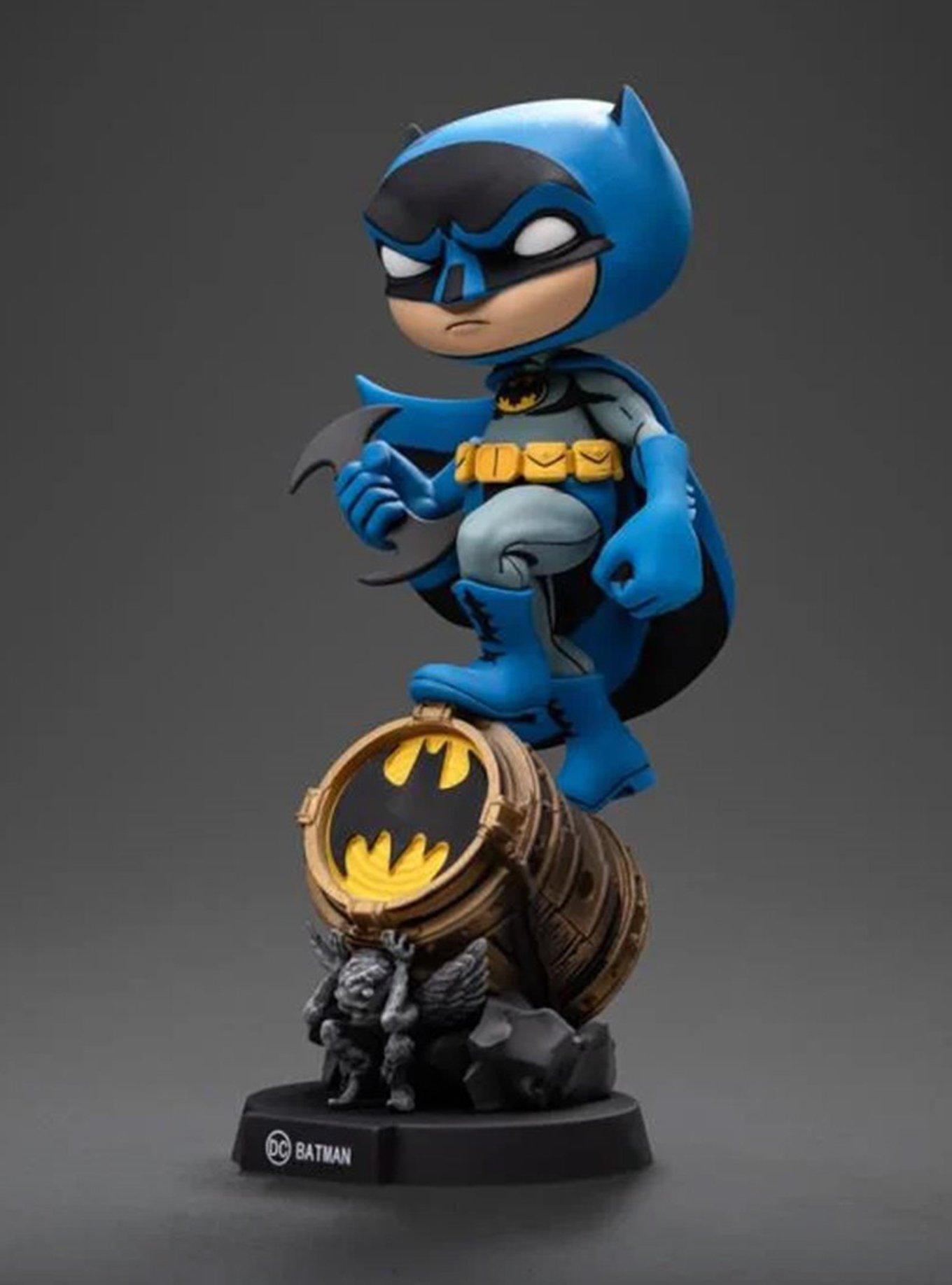 Iron Studios DC Comics MiniCo Batman on Bat-Signal (Blue Variant) Figure, , alternate