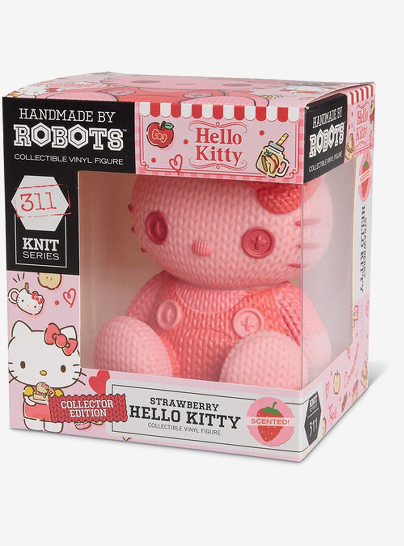 Handmade By Robots Sanrio Knit Series Strawberry Scented Hello Kitty Vinyl Figure, , alternate