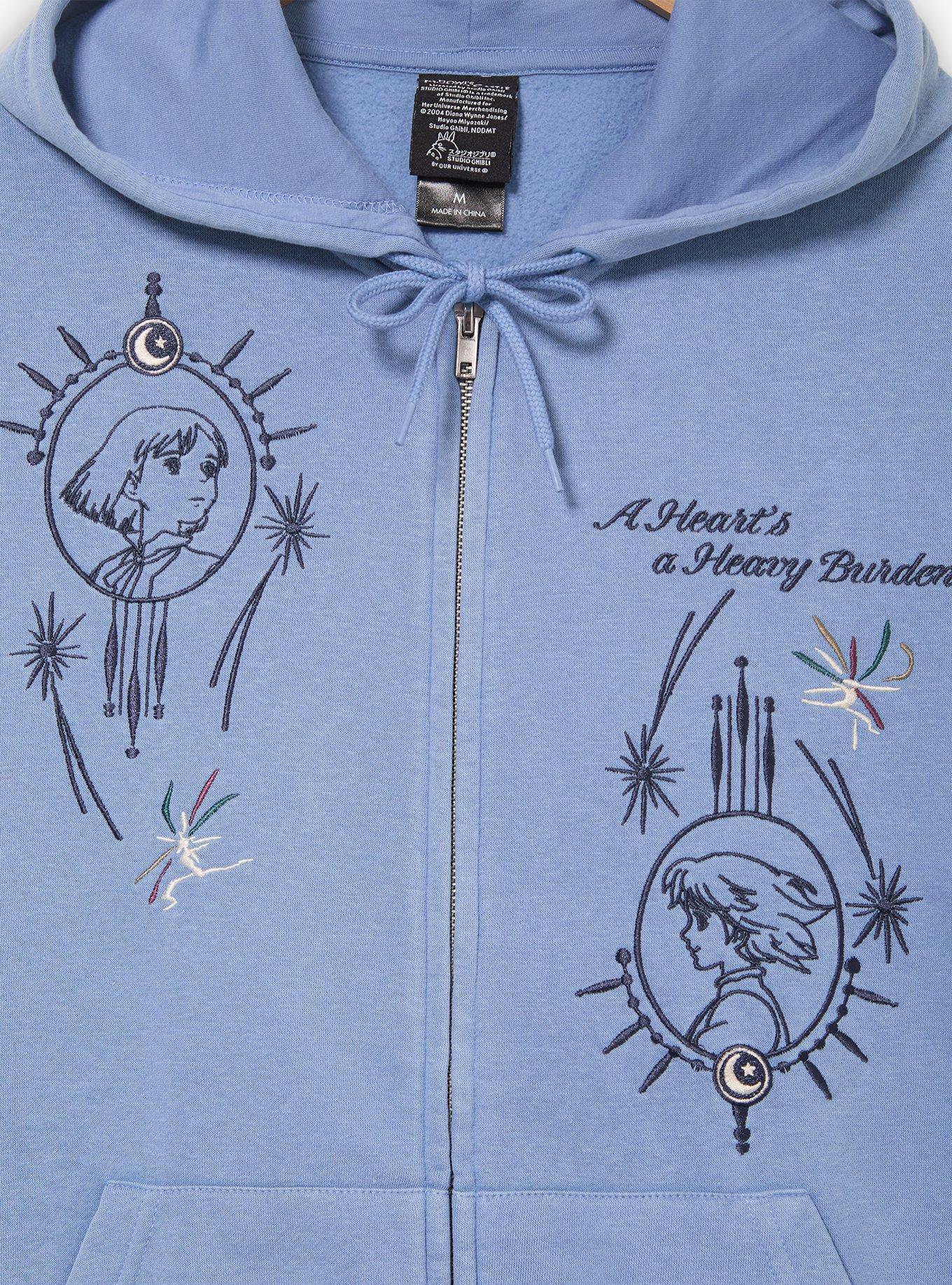 Studio Ghibli&reg; Howl&rsquo;s Moving Castle A Heart&rsquo;s A Heavy Burden Hoodie - BoxLunch Exclusive, BLUE, alternate - view 3