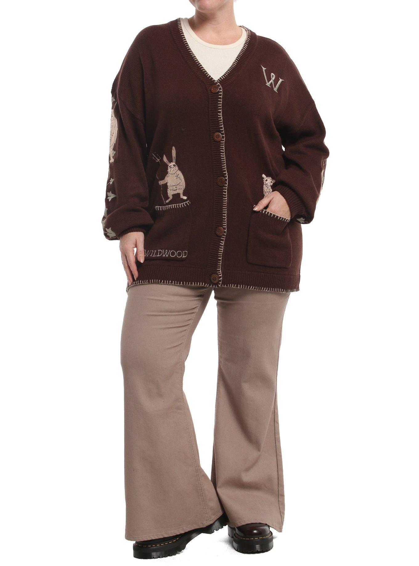 Wildwood Animal Stitch Girls Cardigan Plus Size, MULTI, alternate - view 3
