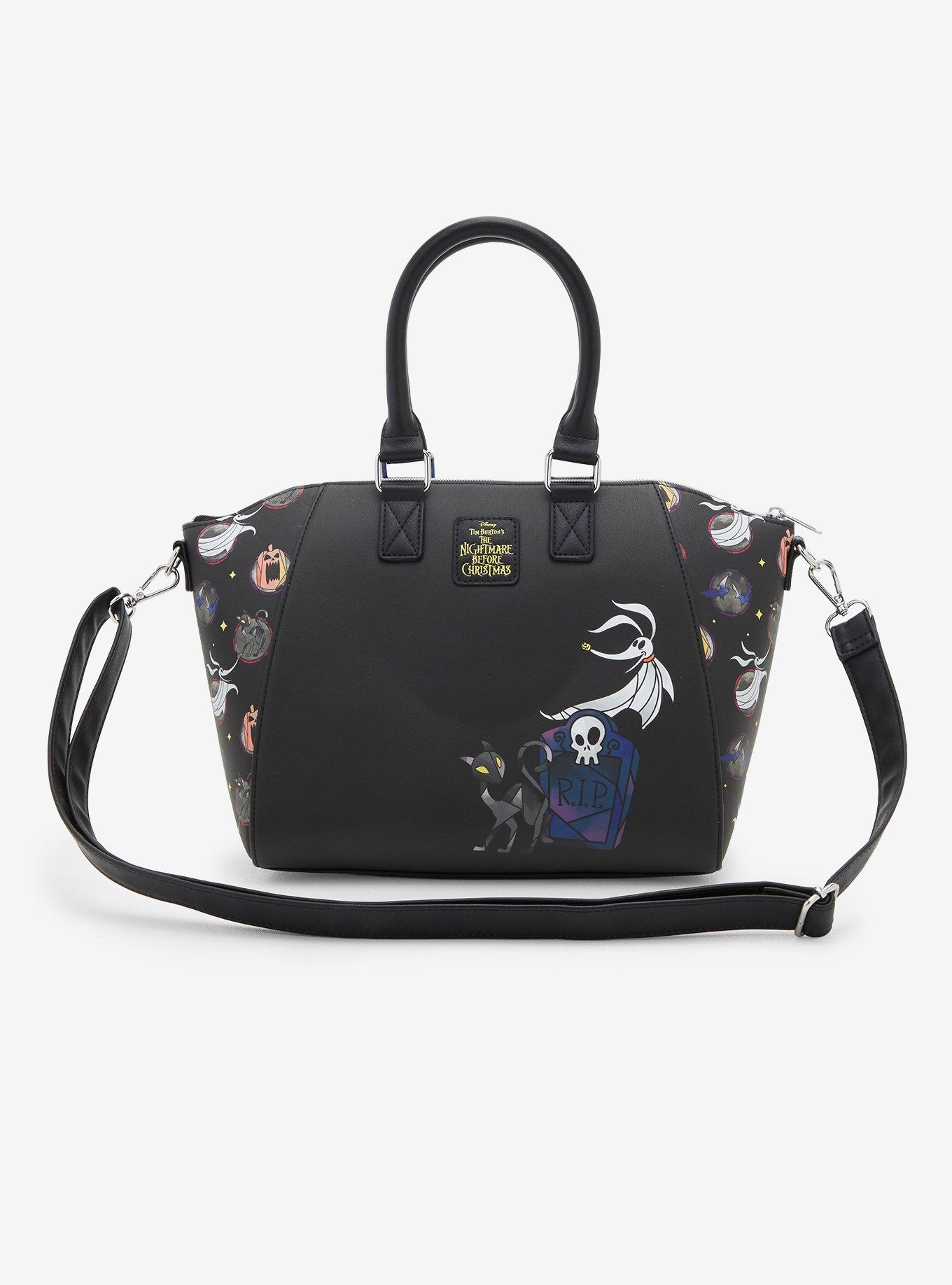 Loungefly The Nightmare Before Christmas Stained Glass Satchel Bag, , alternate - view 3