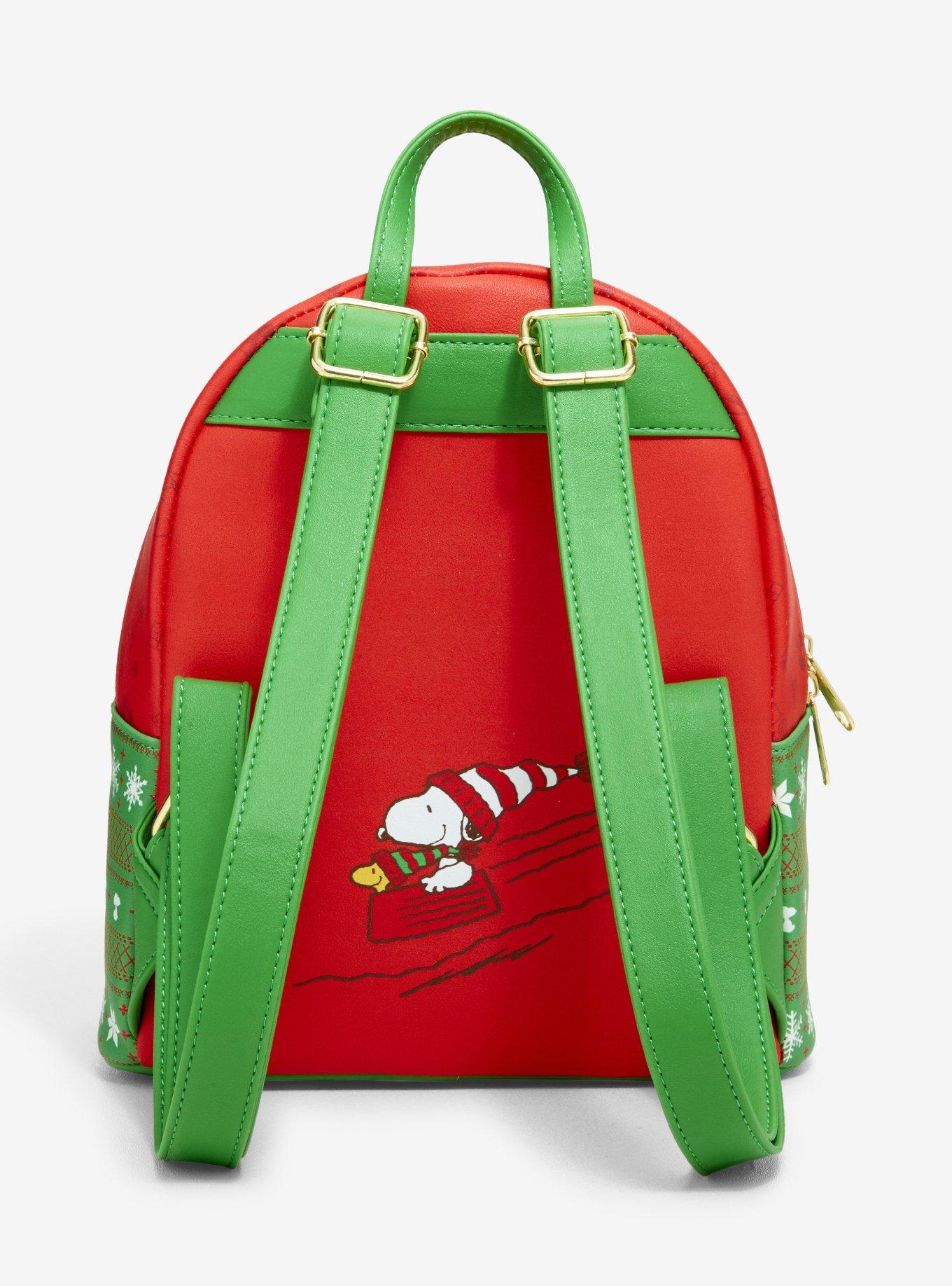 Loungefly Peanuts Snoopy & Woodstock Wreath Mini Backpack, , alternate - view 3