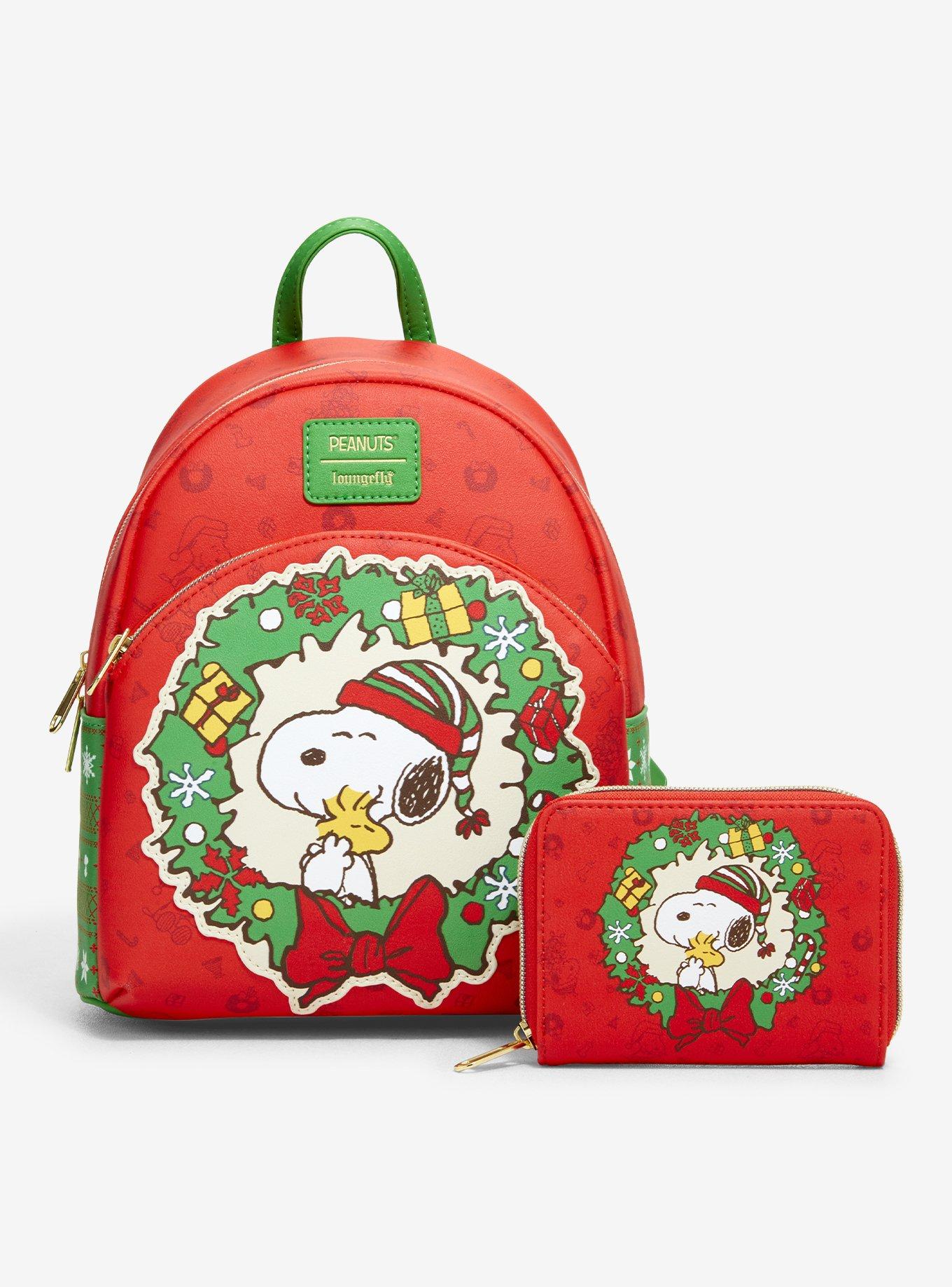 Loungefly Peanuts Snoopy & Woodstock Wreath Mini Backpack, , alternate - view 5