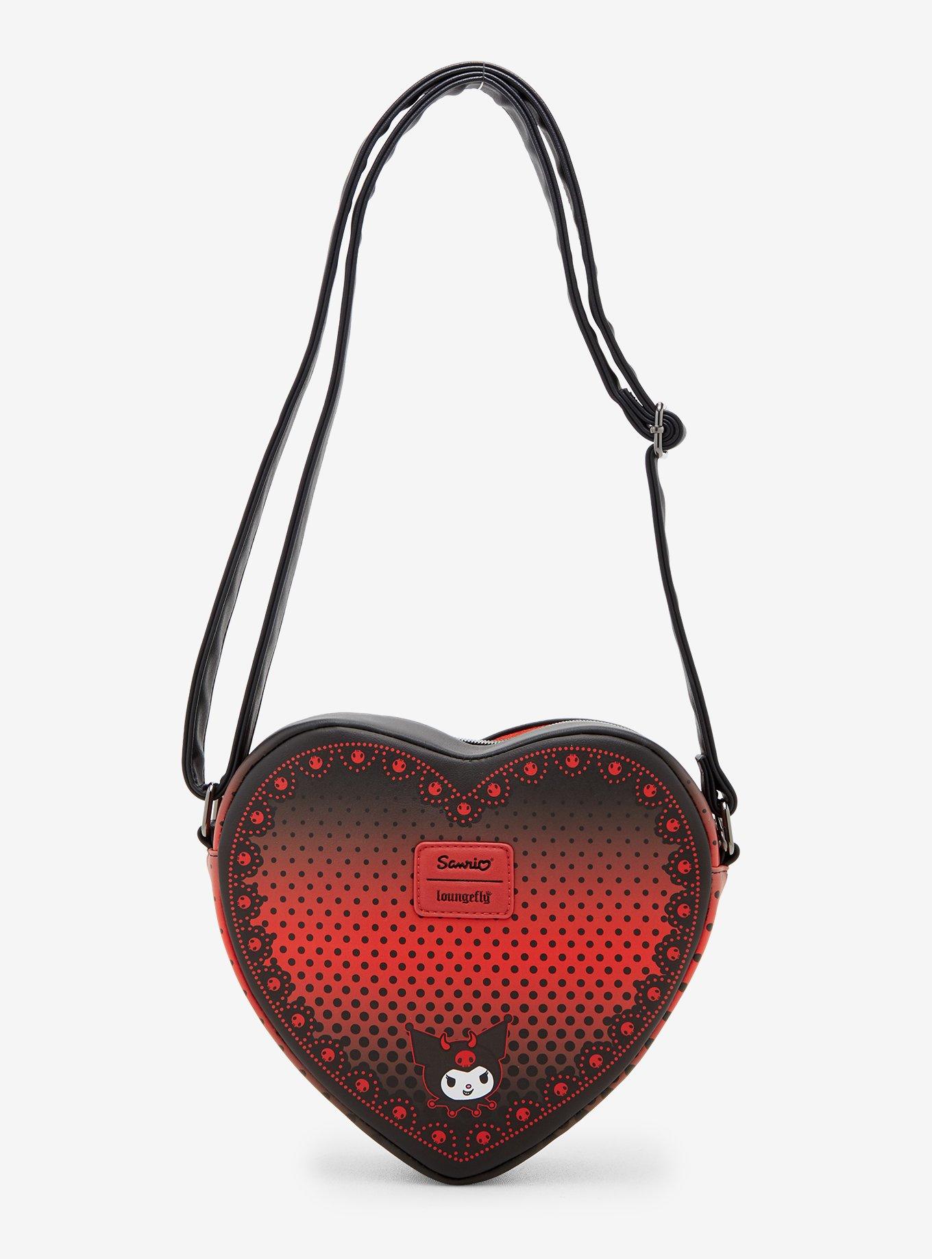 Loungefly Kuromi Devil Heart Crossbody Bag, , alternate - view 3