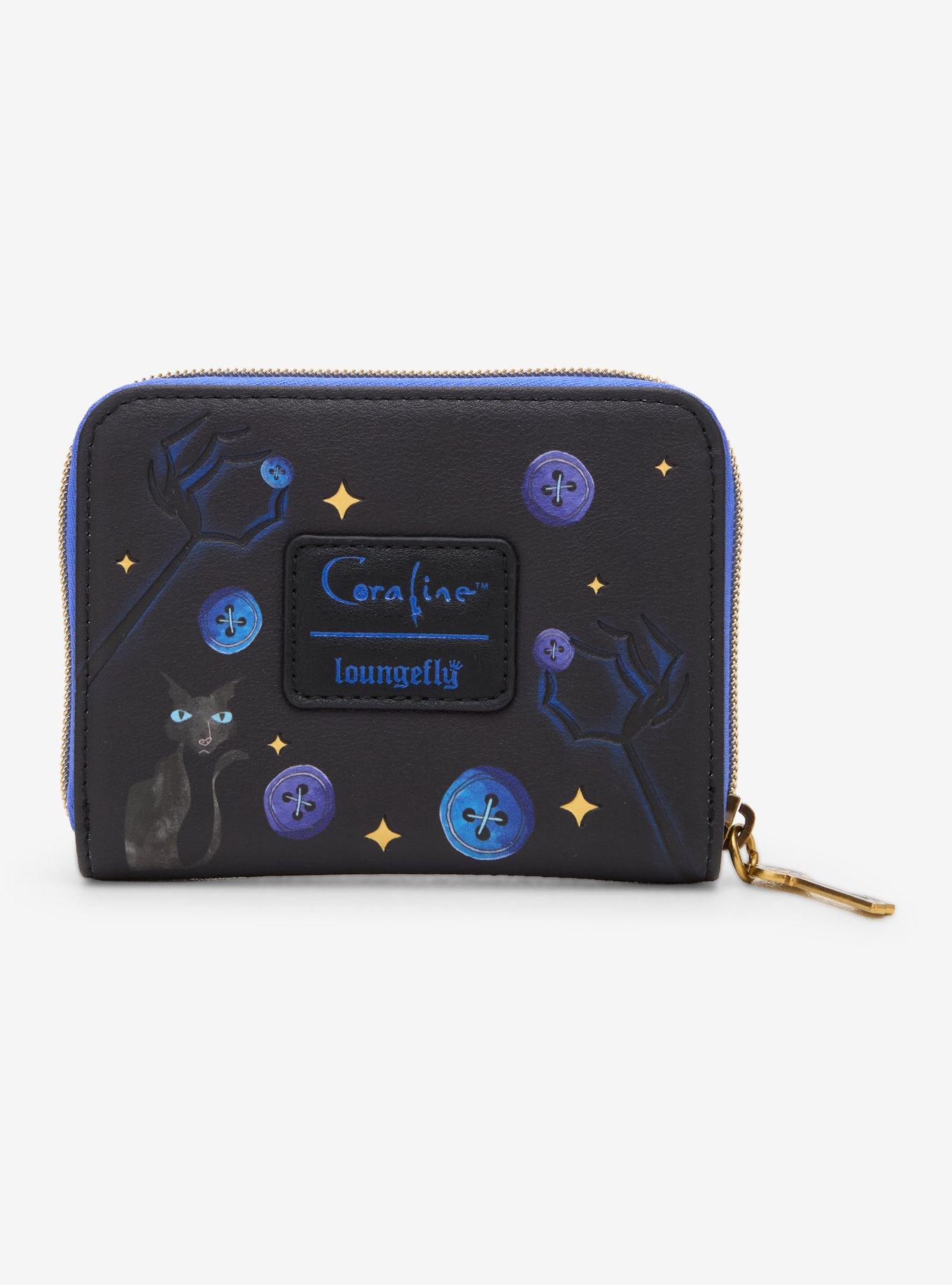 Loungefly Coraline Silhouette Buttons Mini Zipper Wallet, , alternate - view 3