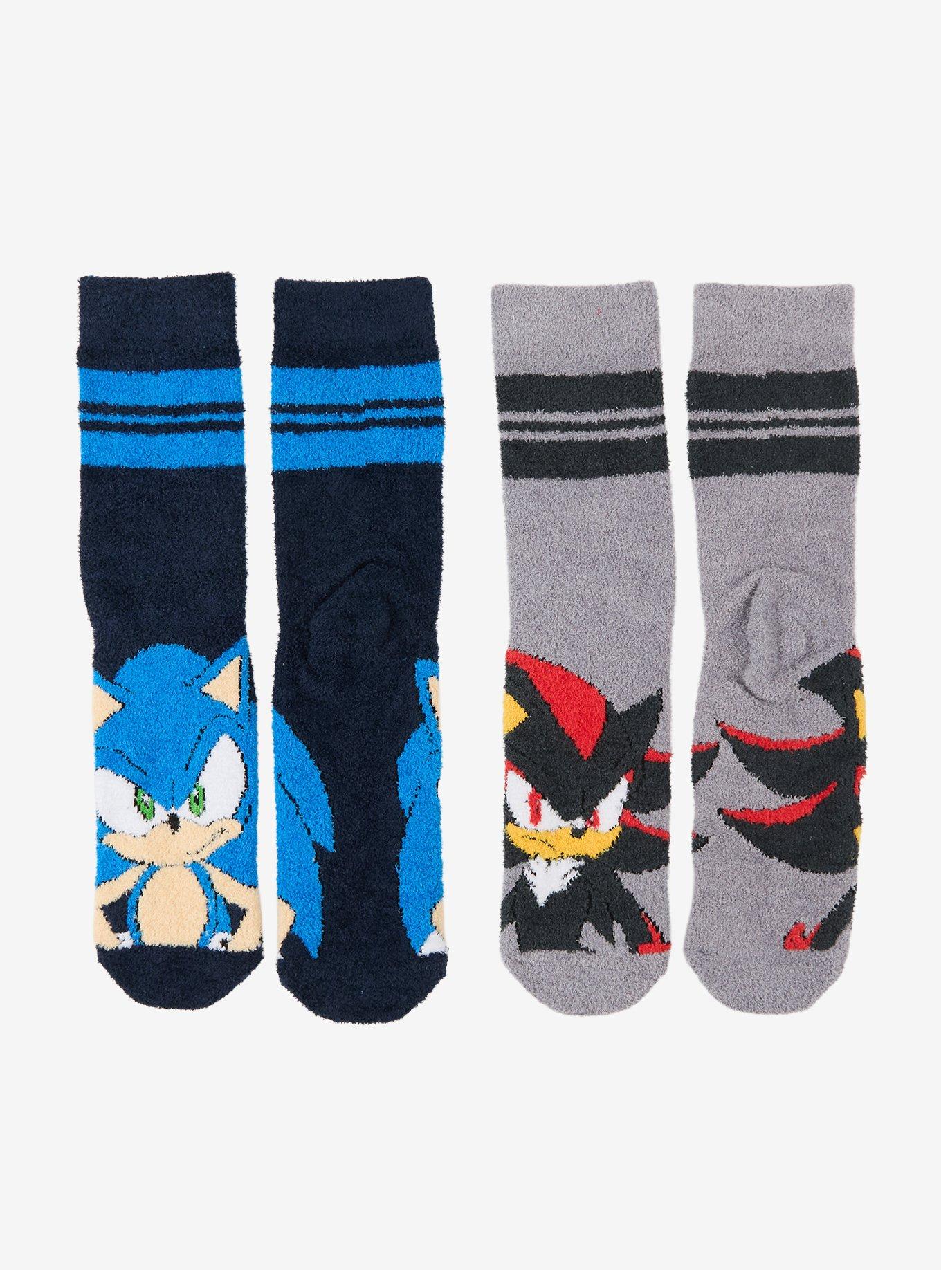Sonic The Hedgehog Shadow & Sonic Varsity Stripe Socks 2 Pairs, , alternate - view 2