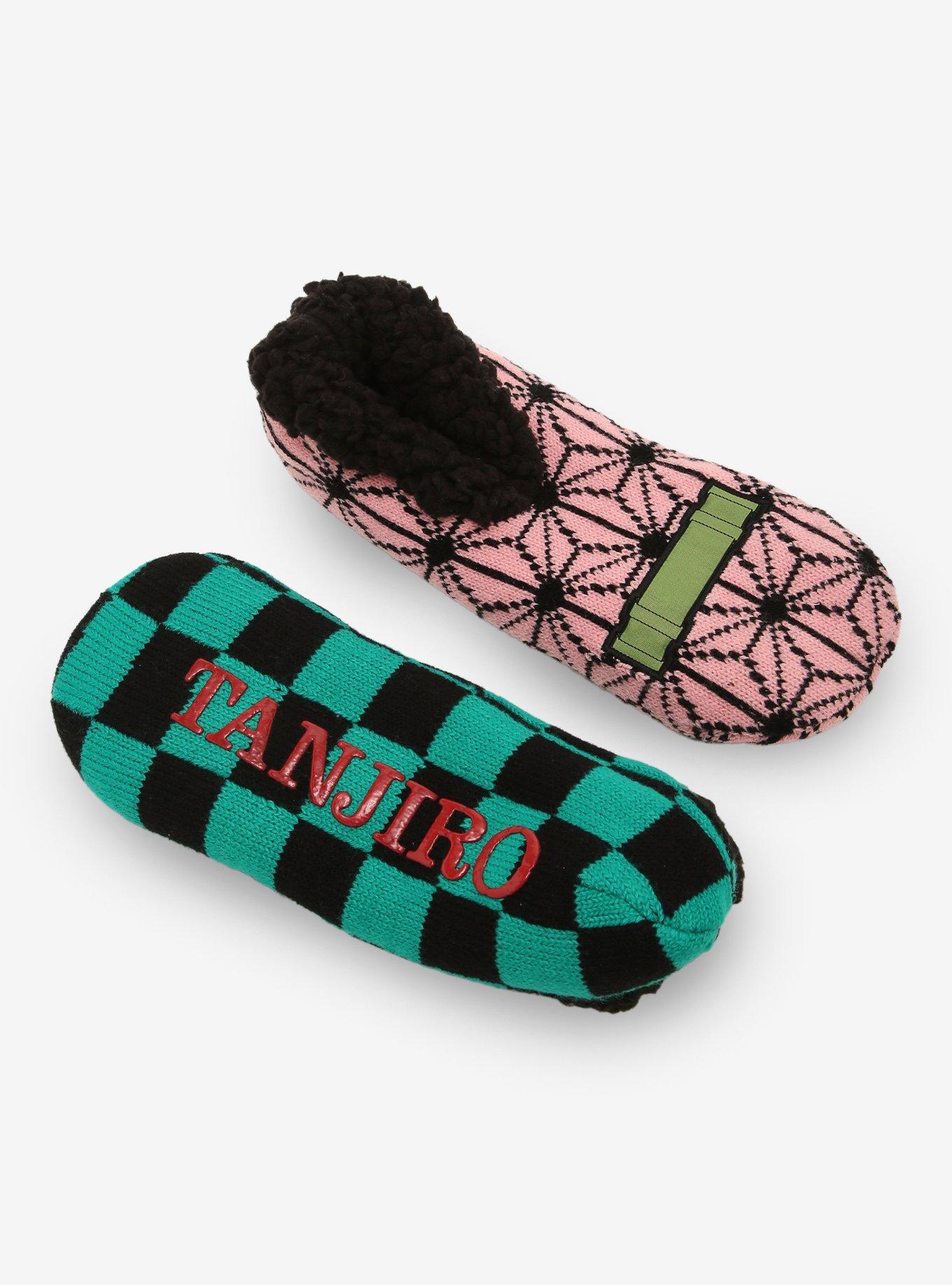 Demon Slayer: Kimetsu no Yaiba Tanjiro & Nezuko Slipper Socks - BoxLunch Exclusive, , alternate - view 3