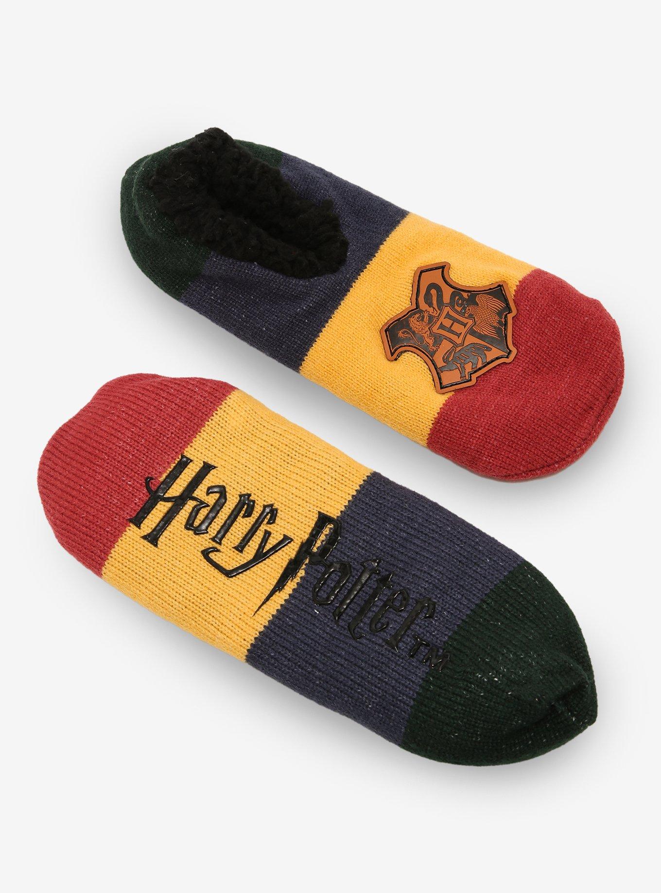 Harry Potter Hogwarts Crest Striped Slipper Socks - BoxLunch Exclusive, , alternate - view 3
