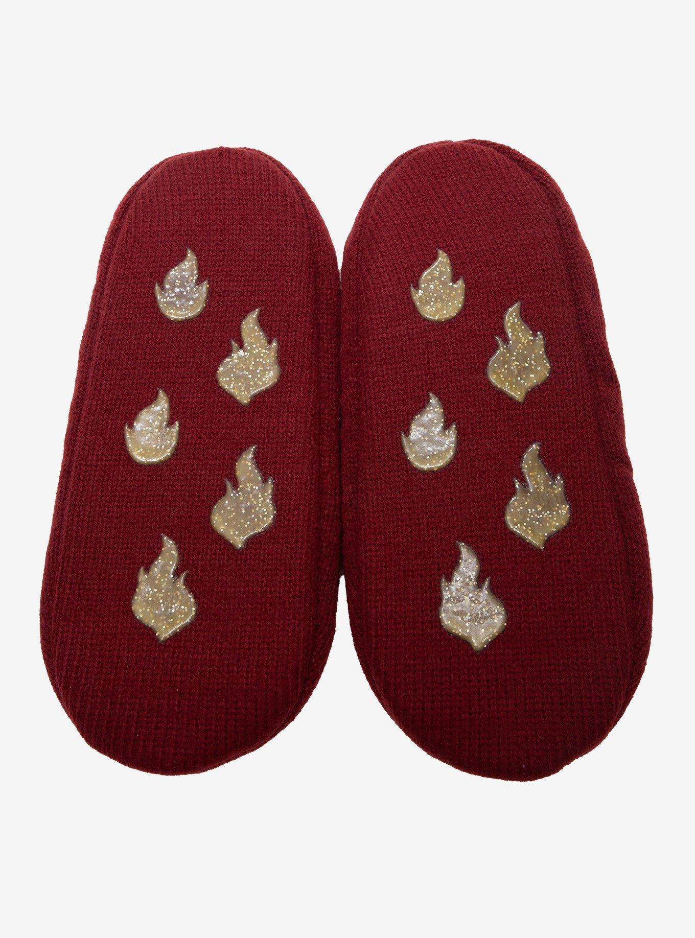Studio Ghibli&reg; Howl's Moving Castle Calcifer Sherpa Slipper Socks- BoxLunch Exclusive, , hi-res