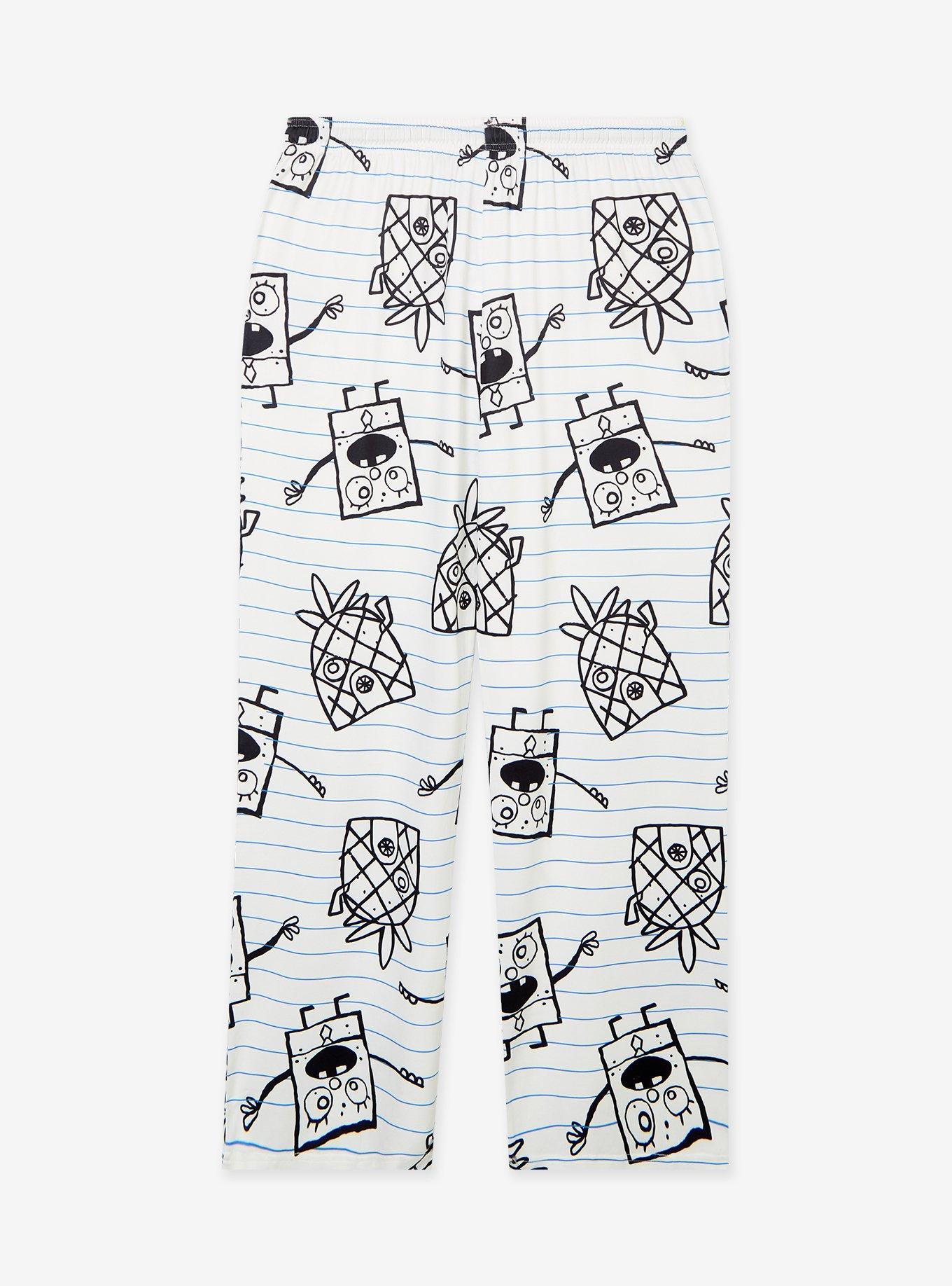 SpongeBob SquarePants DoodleBob Allover Print Sleep Pants &mdash; BoxLunch Exclusive, , hi-res