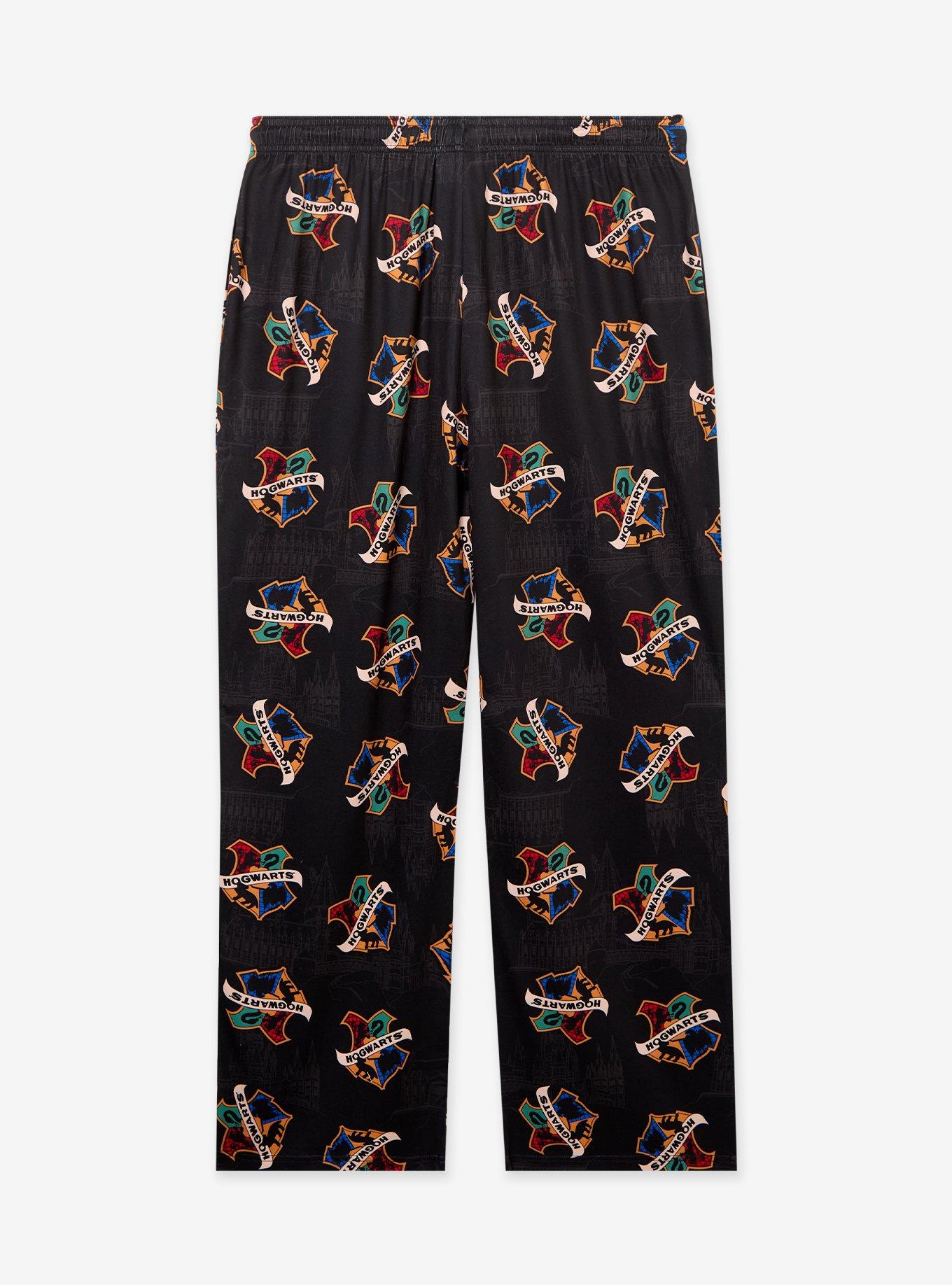 Harry Potter Hogwarts House Crest Allover Print Sleep Pants &mdash; BoxLunch Exclusive, , hi-res