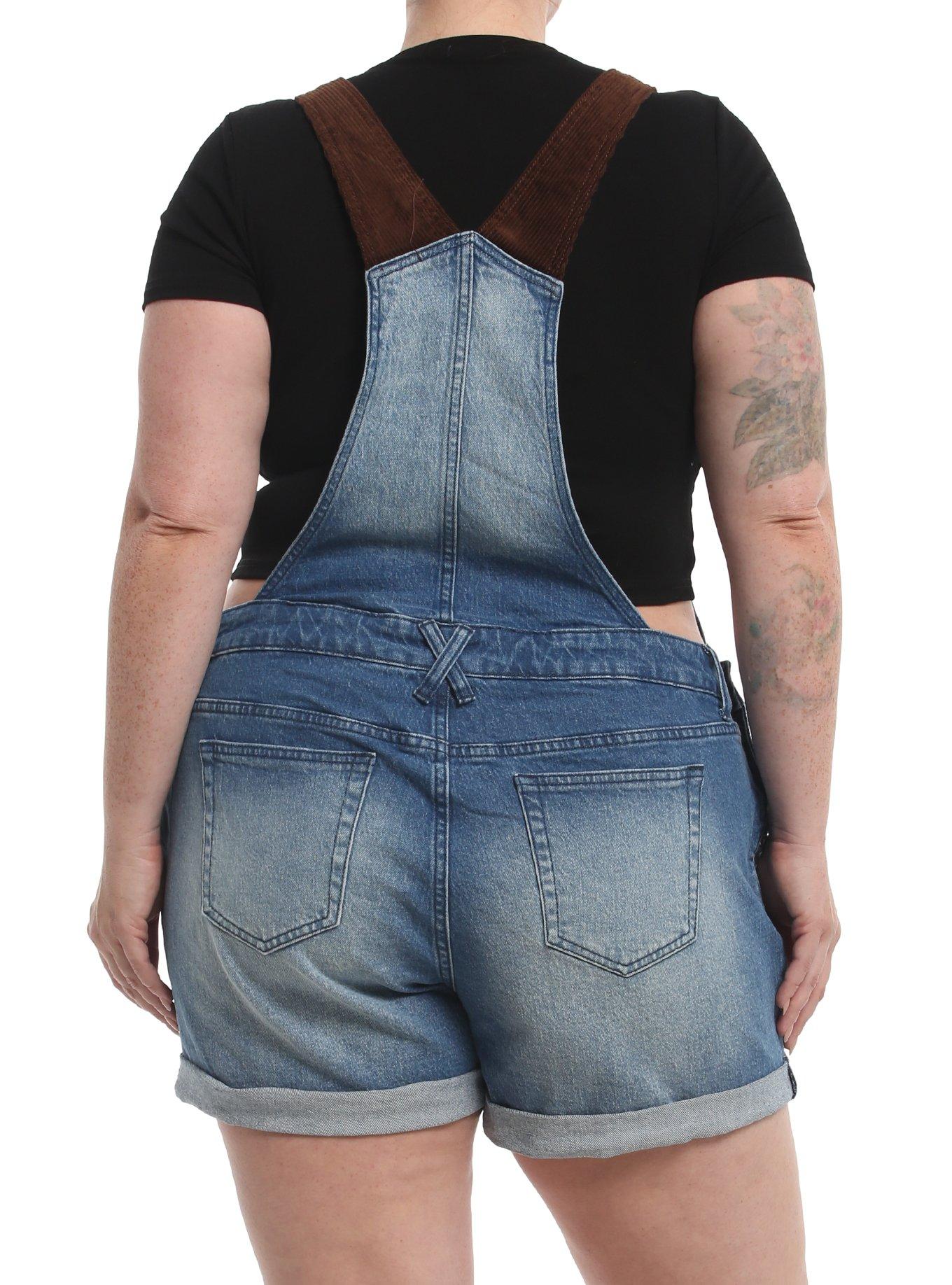 Wildwood Prue & General Denim Shortalls Plus Size, MULTI, alternate - view 3