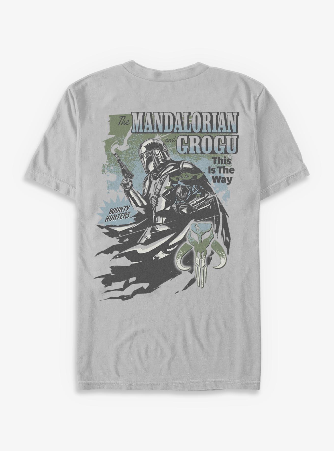 Star Wars The Mandalorian & Grogu Comic Bounty Hunters T-Shirt Hot Topic Exclusive, , hi-res
