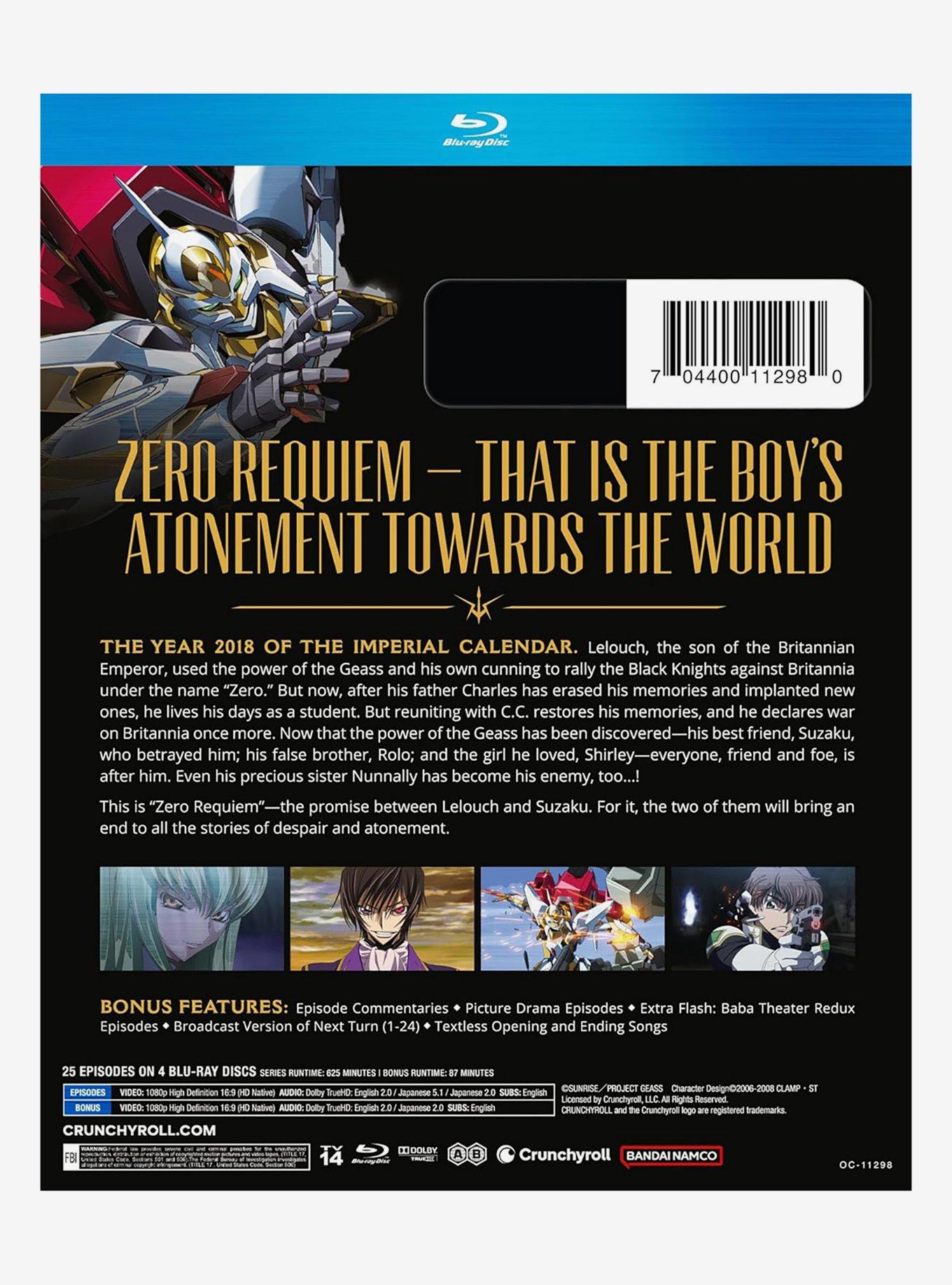 Code Geass: Lelouch of the Rebellion R2 Season 2 Blu-Ray