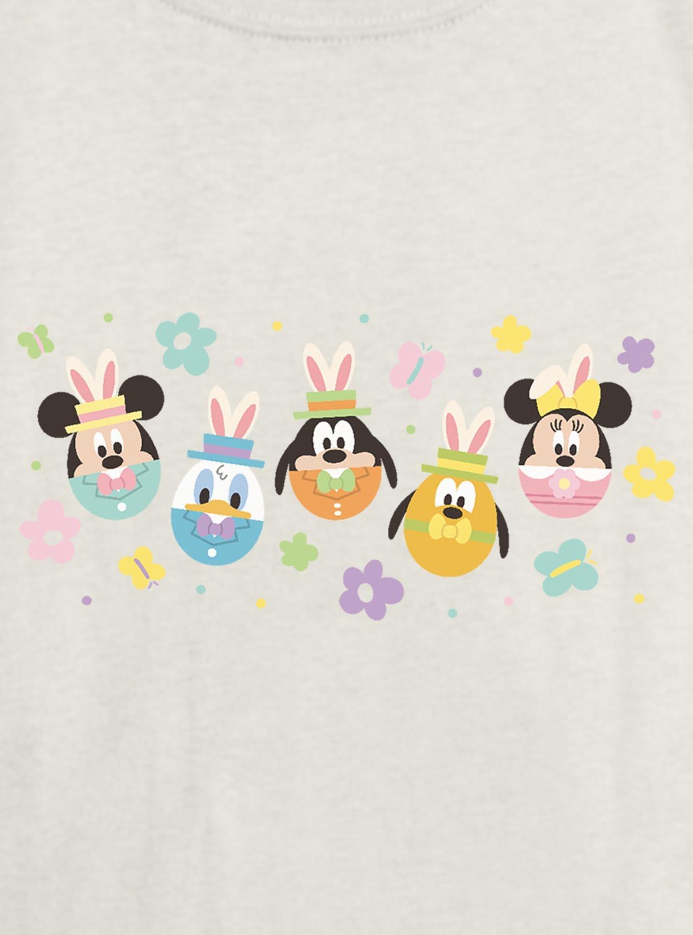 Disney Mickey Mouse & Friends Flowers & Egg Heads Womens Skimmer T-Shirt, , hi-res