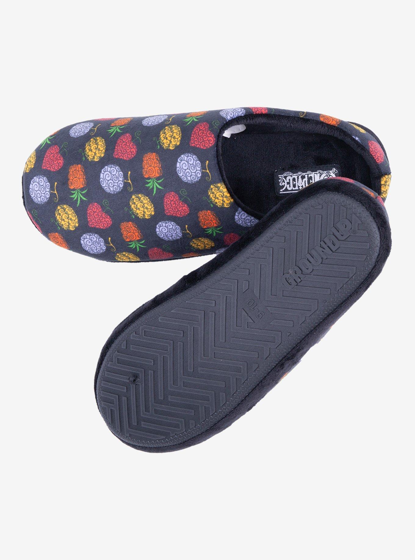 One Piece Devil Fruits Allover Print Slippers - BoxLunch Exclusive, , hi-res