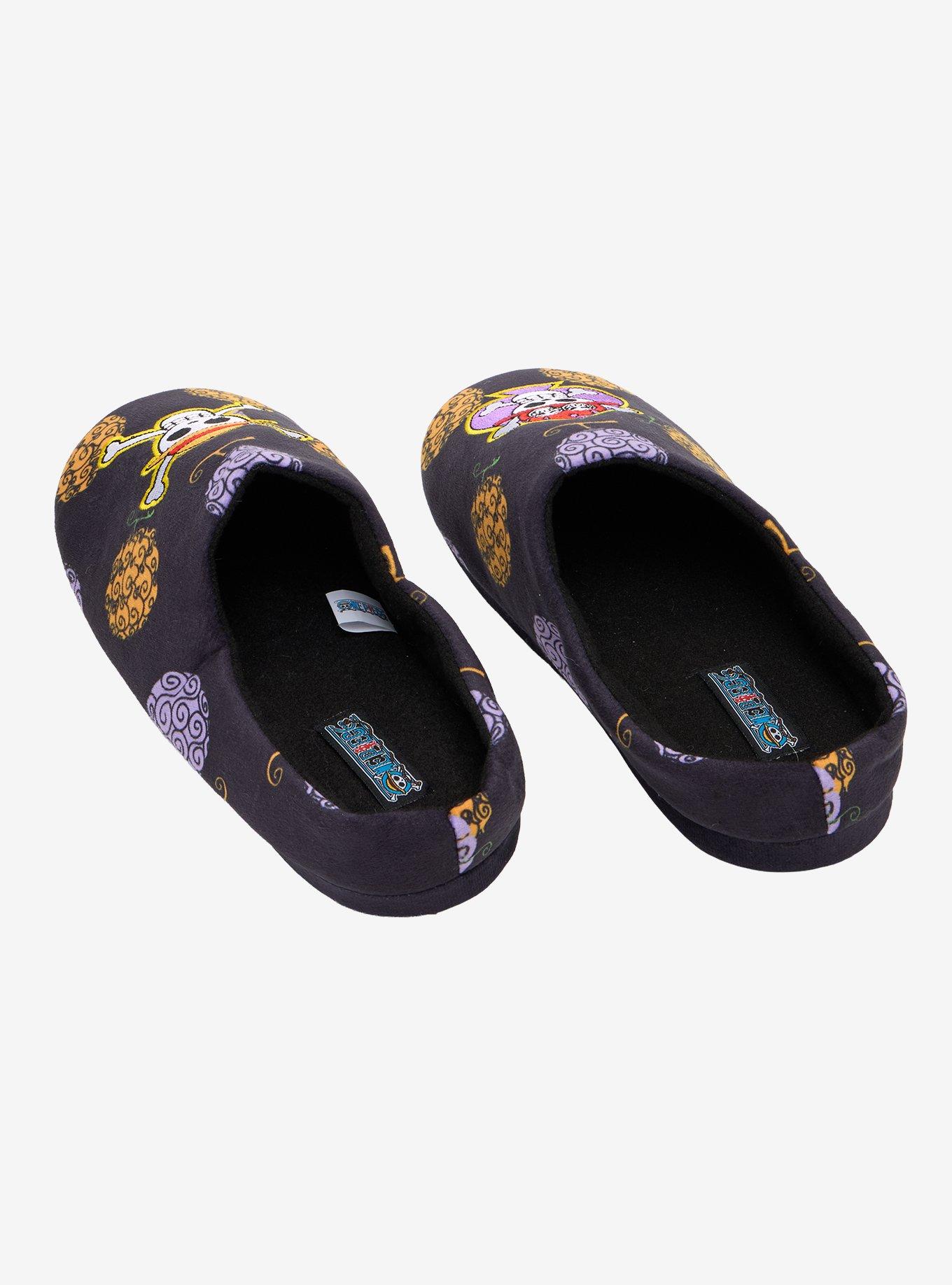 One Piece Devil Fruits Allover Print Slippers - BoxLunch Exclusive, MULTI, alternate - view 3