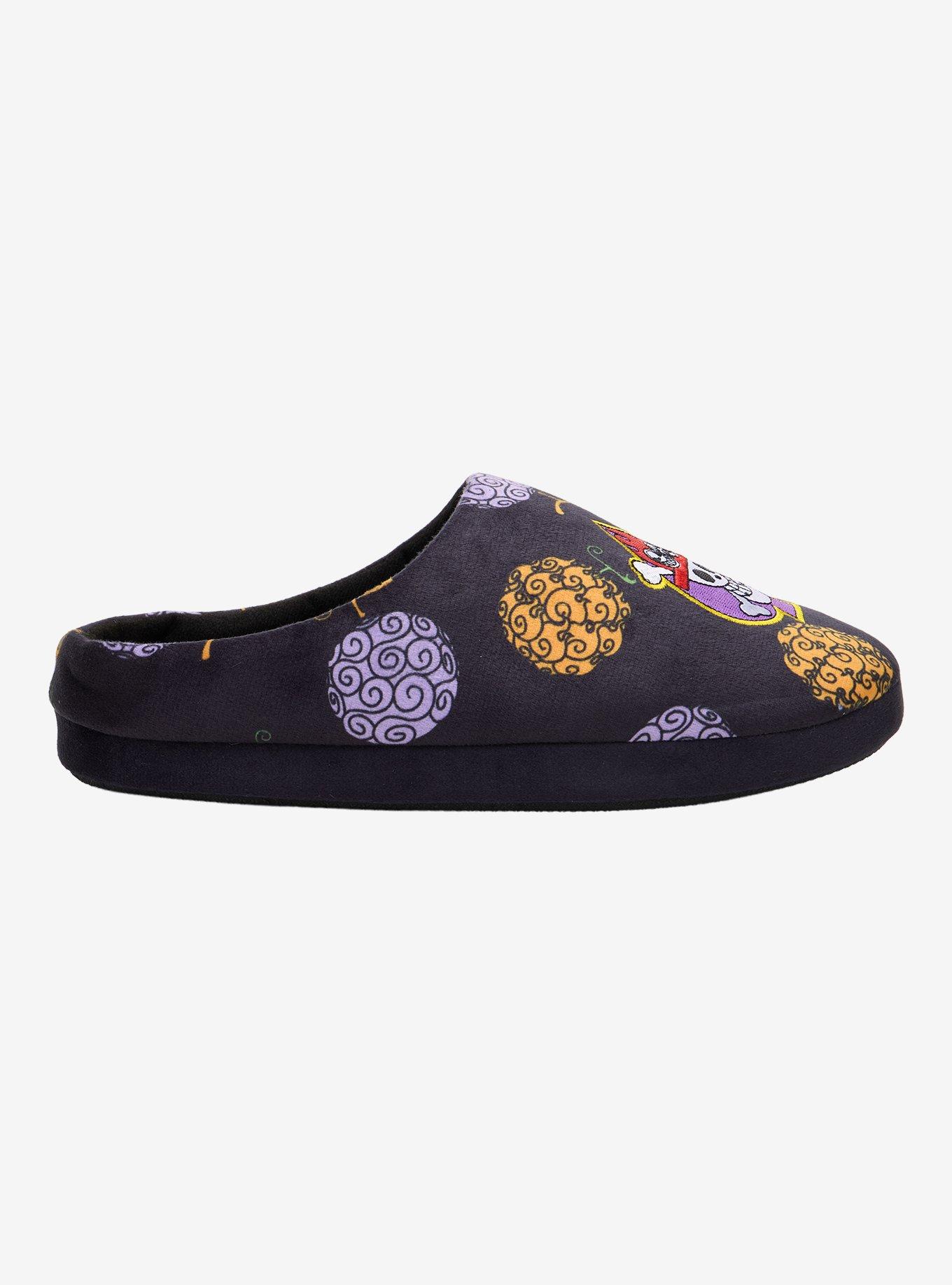 One Piece Devil Fruits Allover Print Slippers - BoxLunch Exclusive, MULTI, alternate - view 4