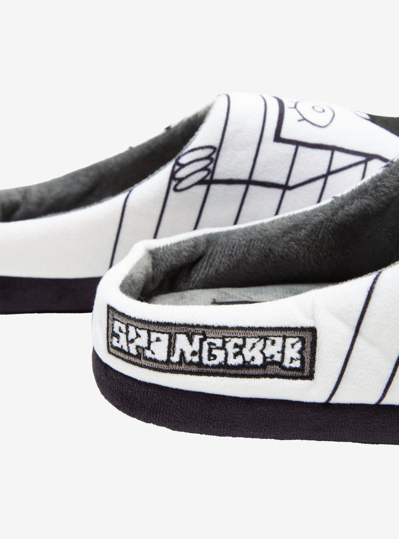 SpongeBob SquarePants DoodleBob Slippers - BoxLunch Exclusive, BLACK, alternate - view 4