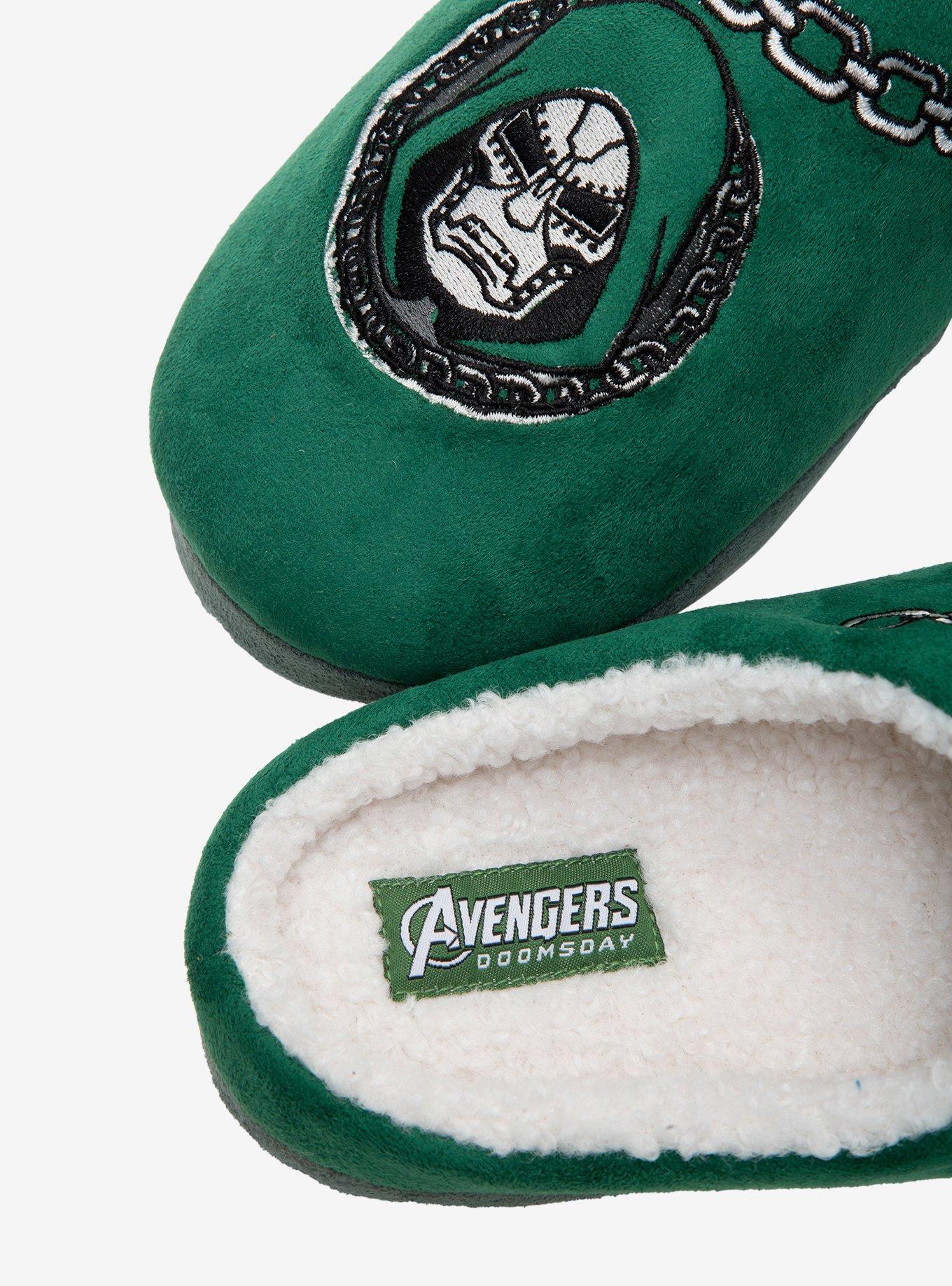 Marvel Avengers: Doomsday Dr. Doom Sherpa Slippers - BoxLunch Exclusive, BLACK, alternate - view 3
