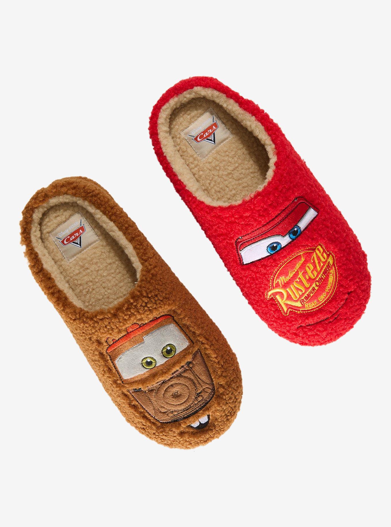 Disney Pixar Cars Lightning McQueen & Mater Sherpa Slippers - BoxLunch Exclusive, , hi-res