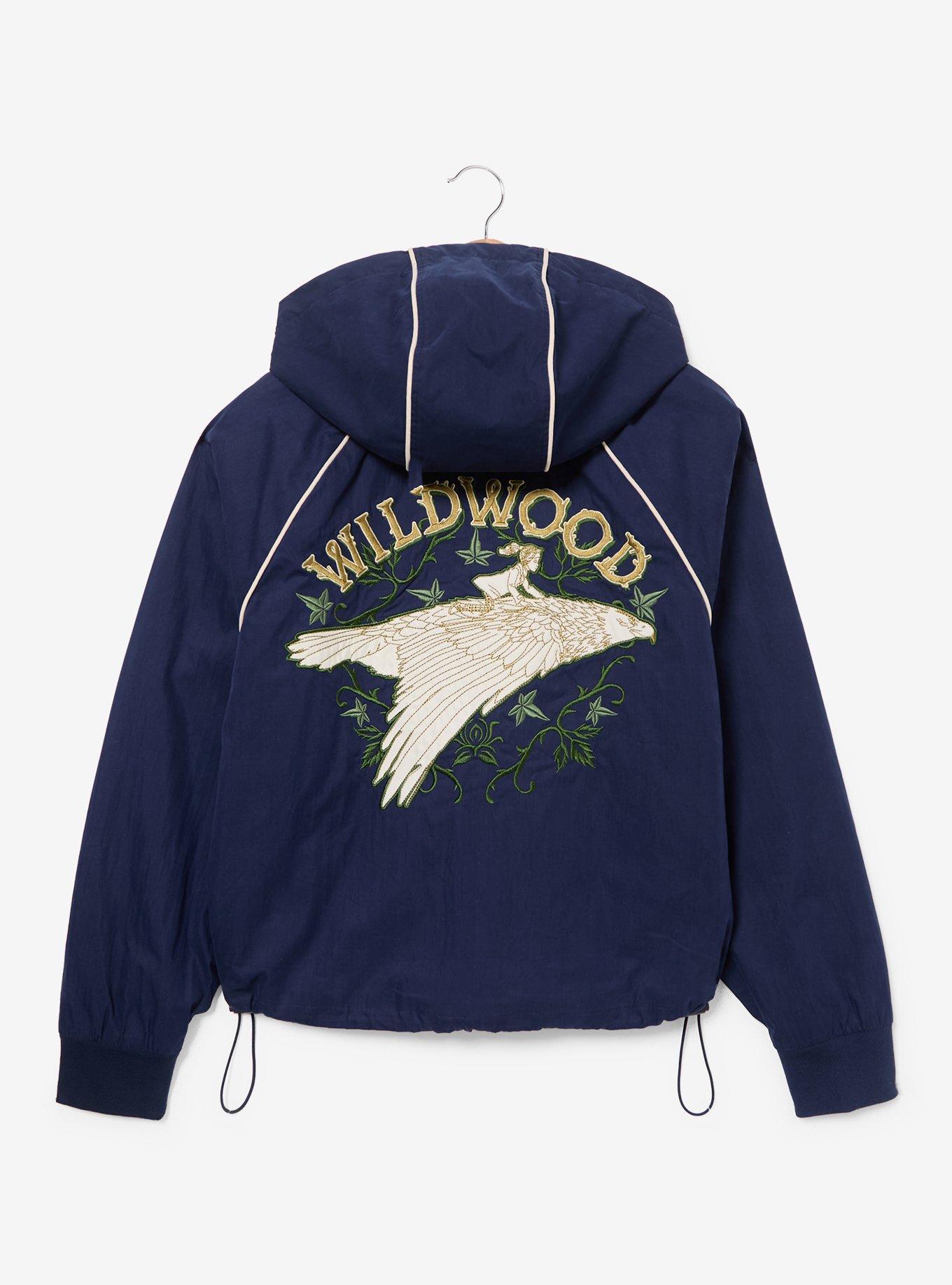 Wildwood Embroidered Logo Women's Cropped Windbreaker - BoxLunch Exclusive, NAVY, alternate - view 2