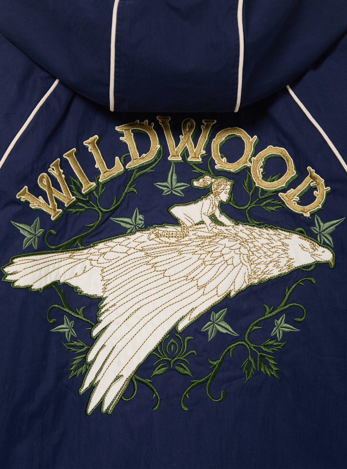Wildwood Embroidered Logo Women's Cropped Windbreaker - BoxLunch Exclusive, NAVY, alternate - view 4