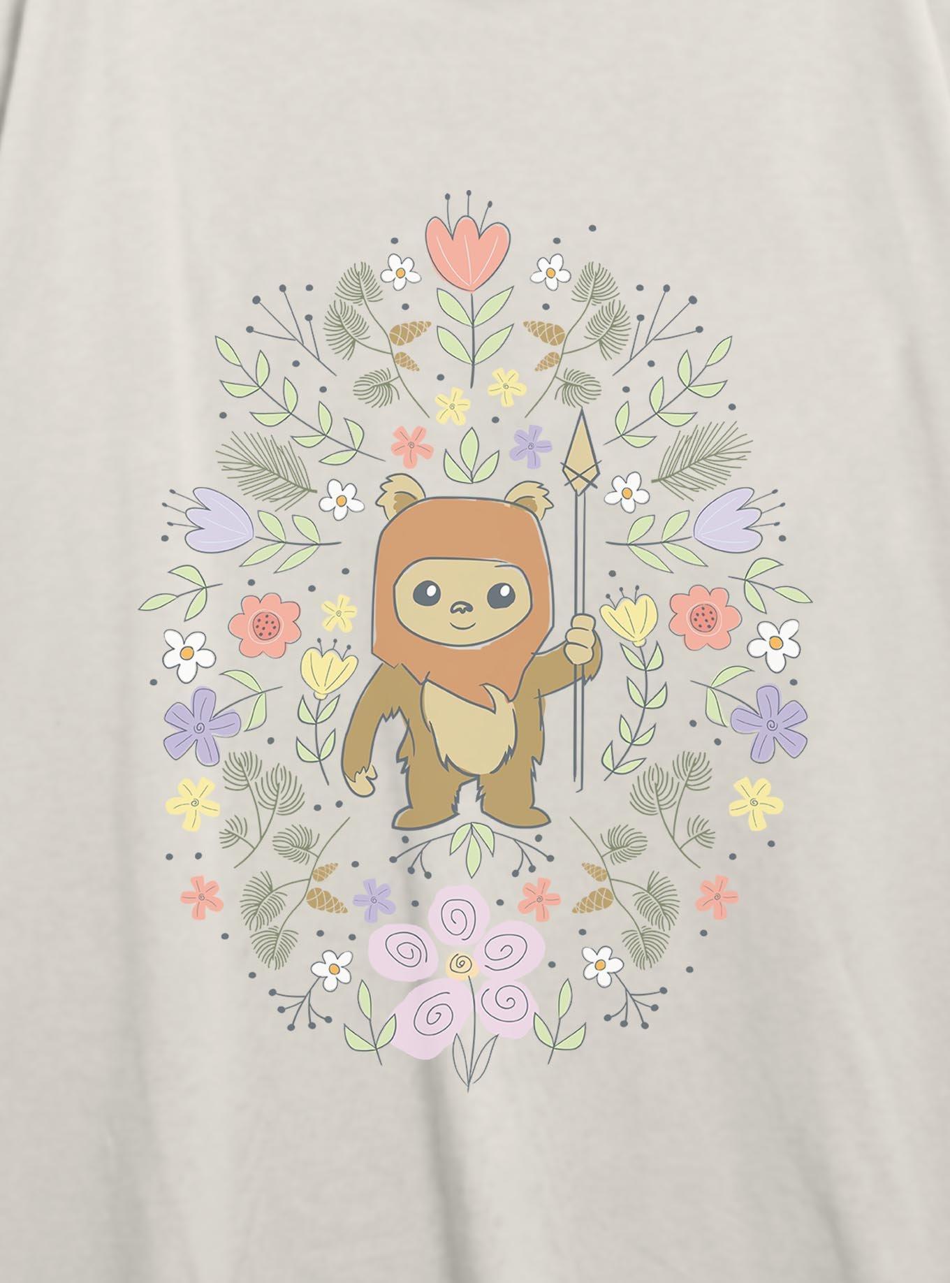 Star Wars Ewok Flower Spring Girls Oversized T-Shirt, , hi-res