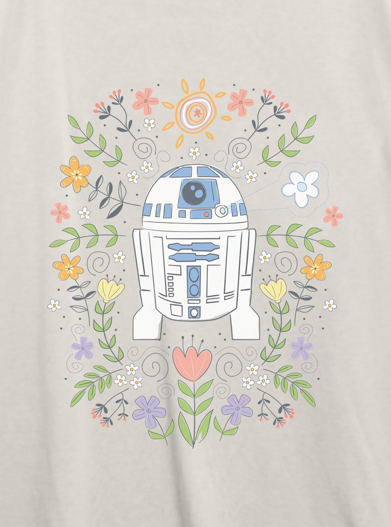 Star Wars R2-D2 Flower Spring Girls Oversized T-Shirt, , hi-res