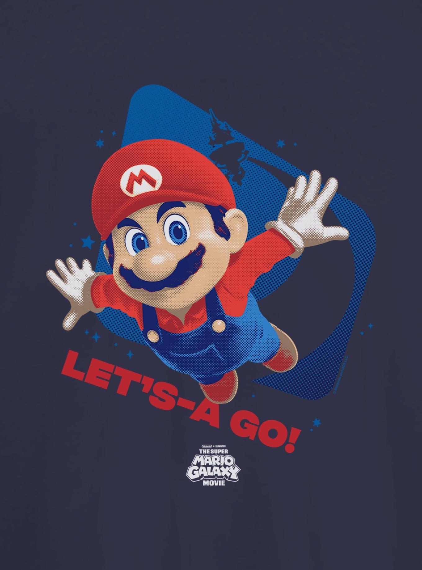 The Super Mario Galaxy Movie Mario Let's A Go Girls T-Shirt, , hi-res