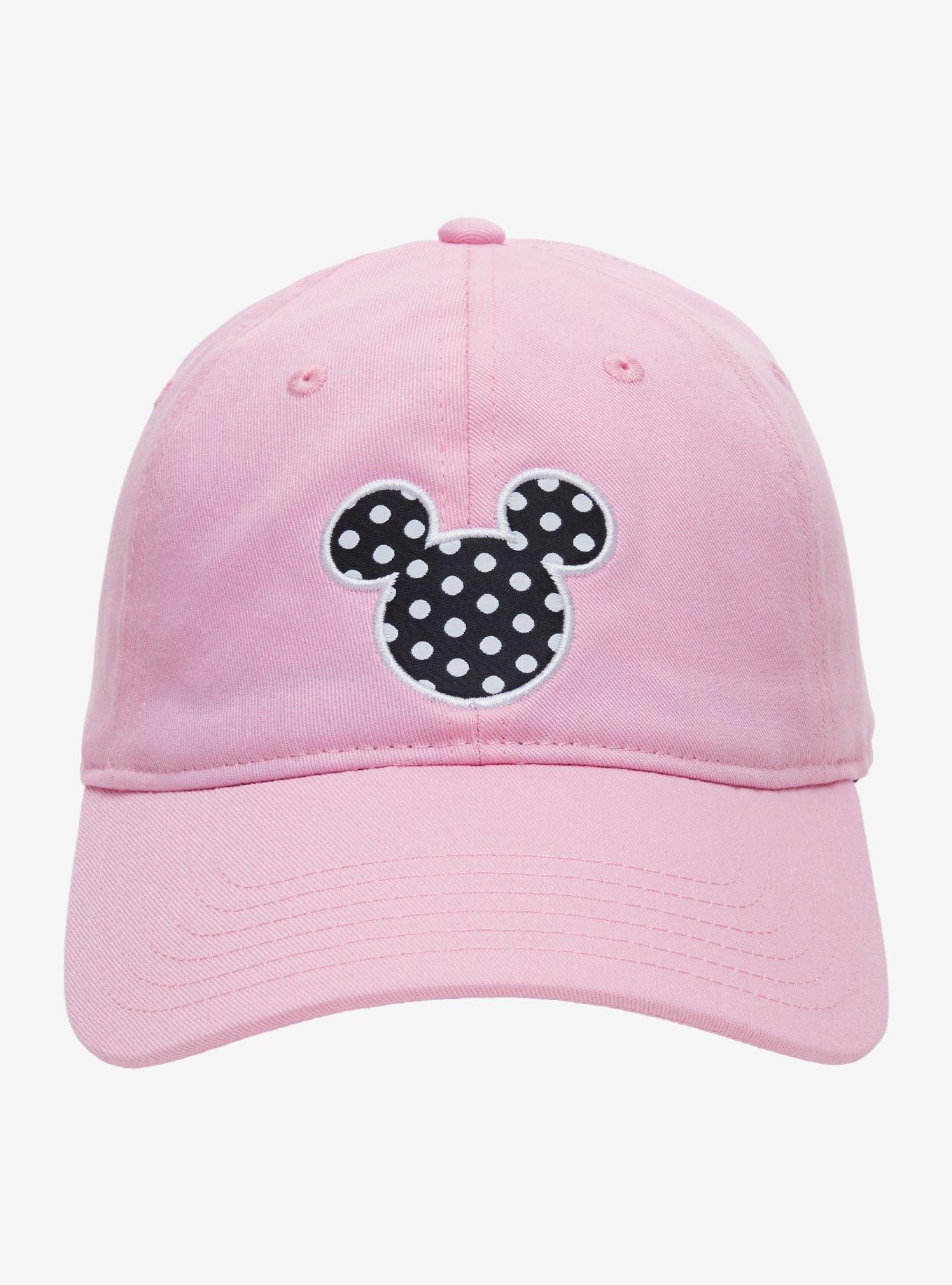 Disney Pink Mickey Mouse Polka Dot Dad Cap, , hi-res