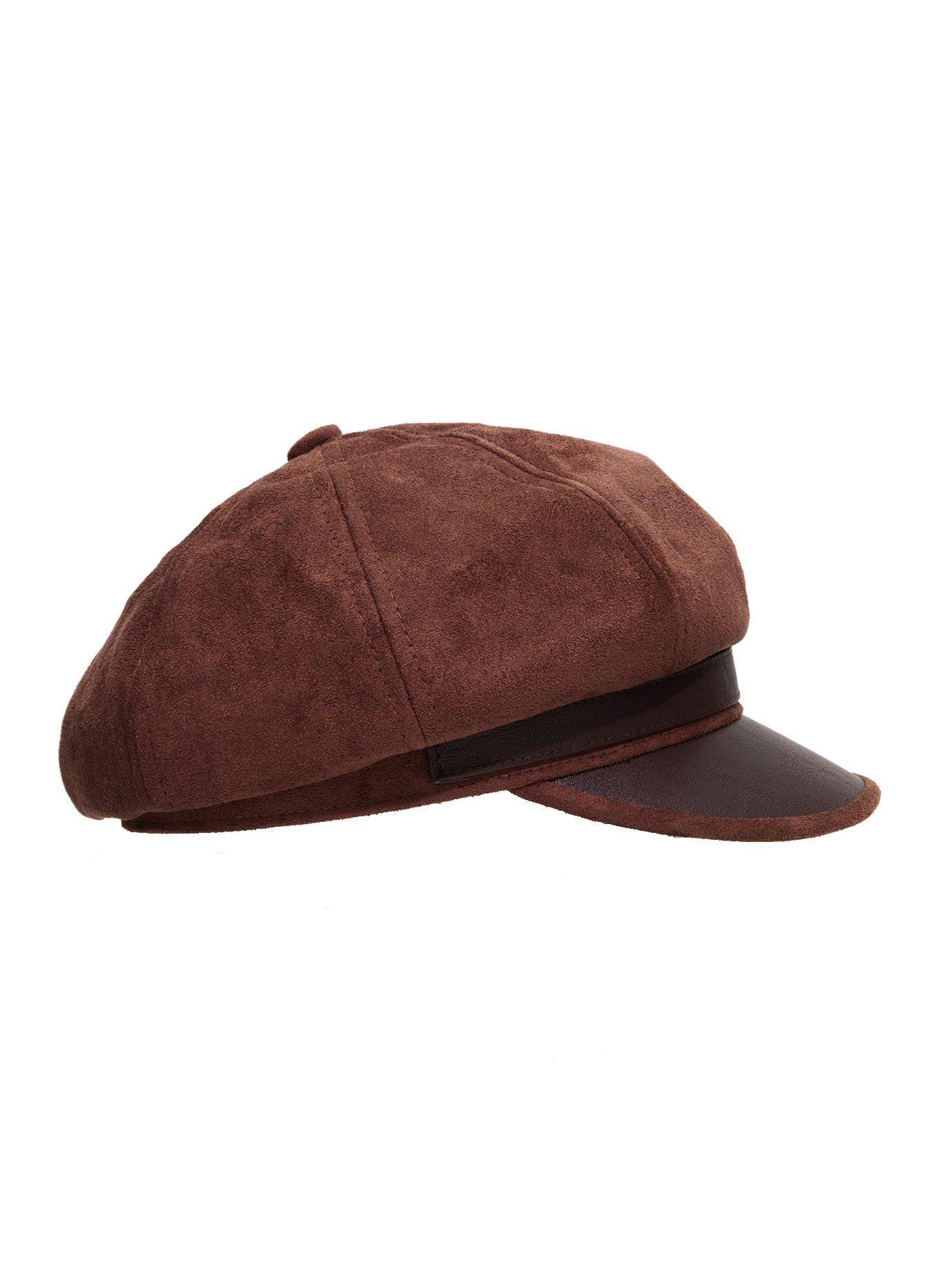 Dark Brown Cabbie Hat, , alternate - view 3