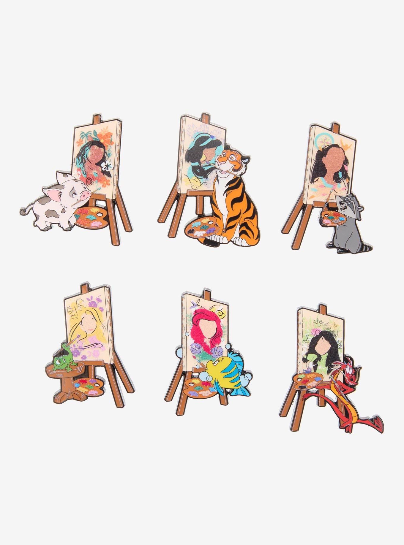 Loungefly Disney Princess Sidekicks Painting Blind Box Enamel Pin - BoxLunch Exclusive