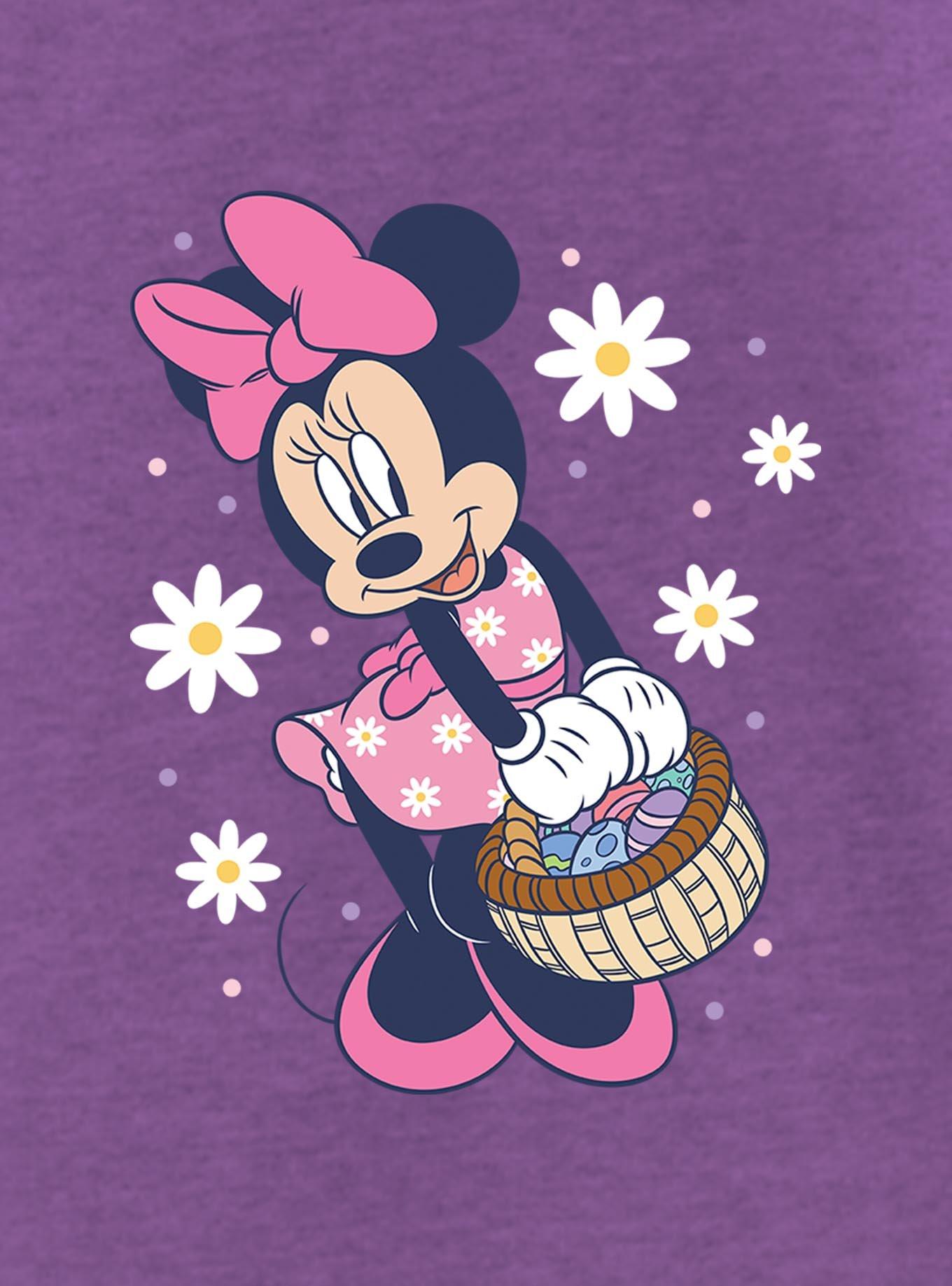 Disney Minnie Mouse Carrying Easter Basket Youth Girls T-Shirt, , hi-res