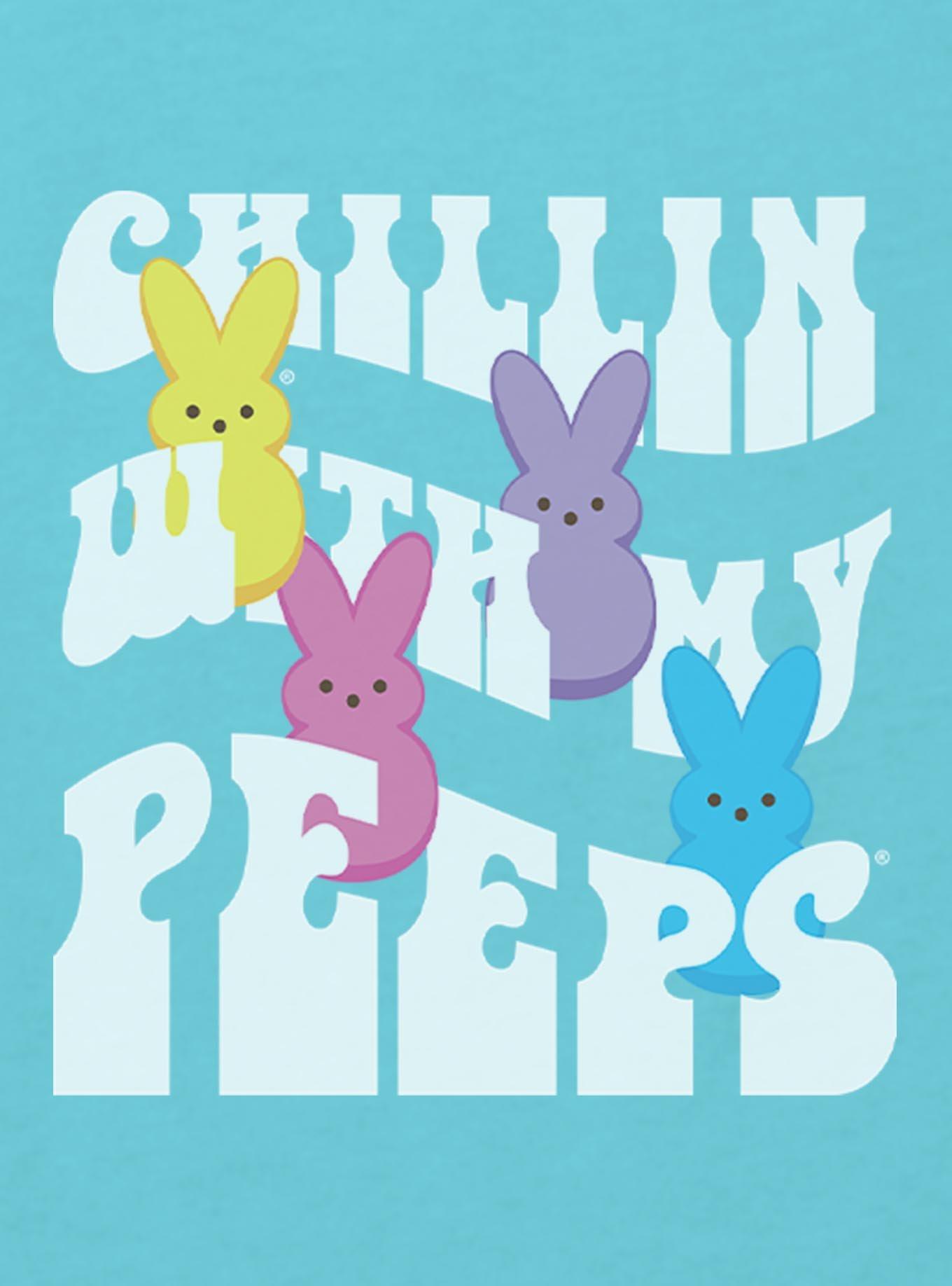 Peeps Chillin With My Peeps Youth Girls Boxy Crop T-Shirt, , hi-res