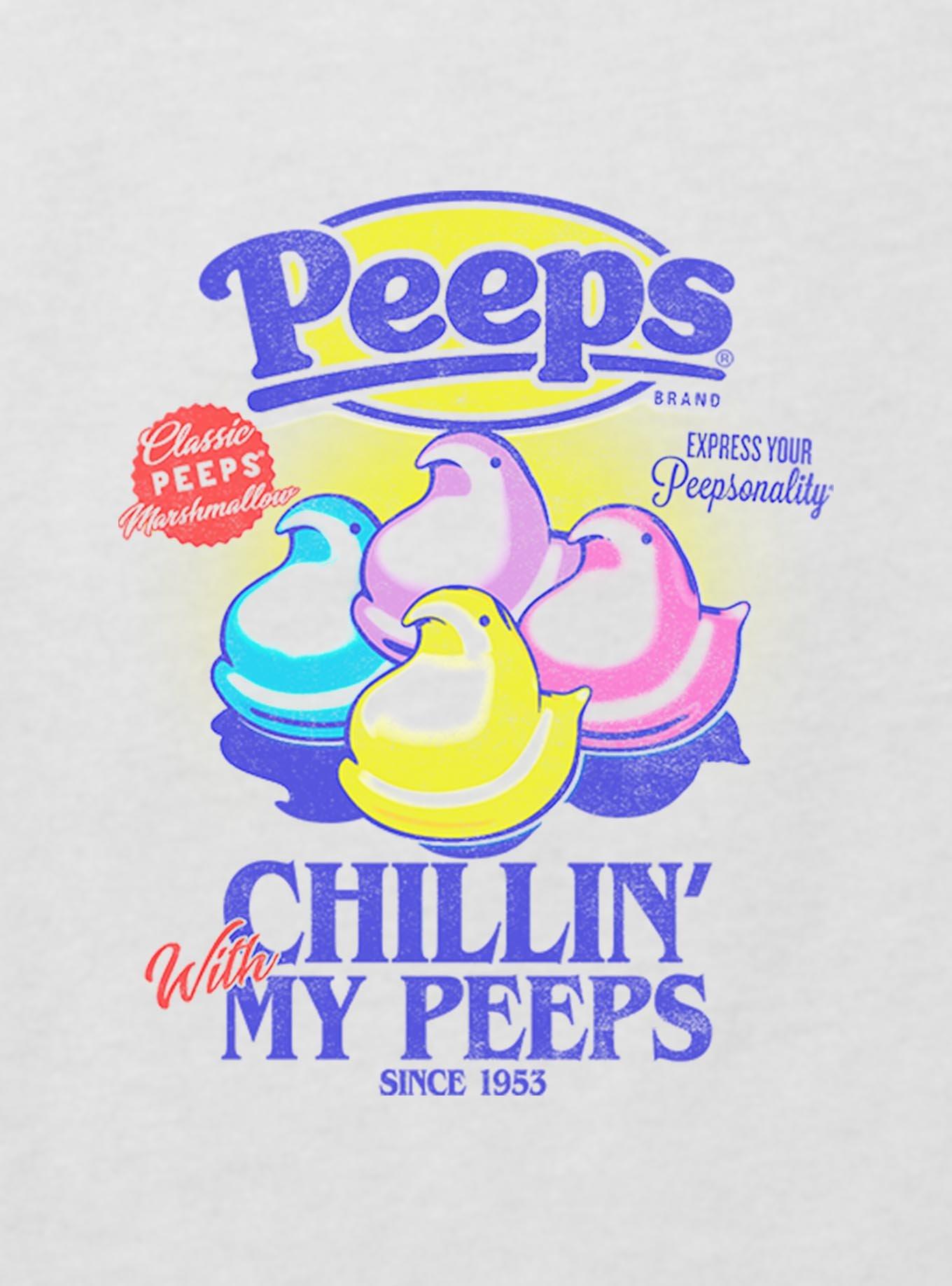 Peeps Chillin With My Peeps Youth Girls Boxy Crop T-Shirt, , hi-res