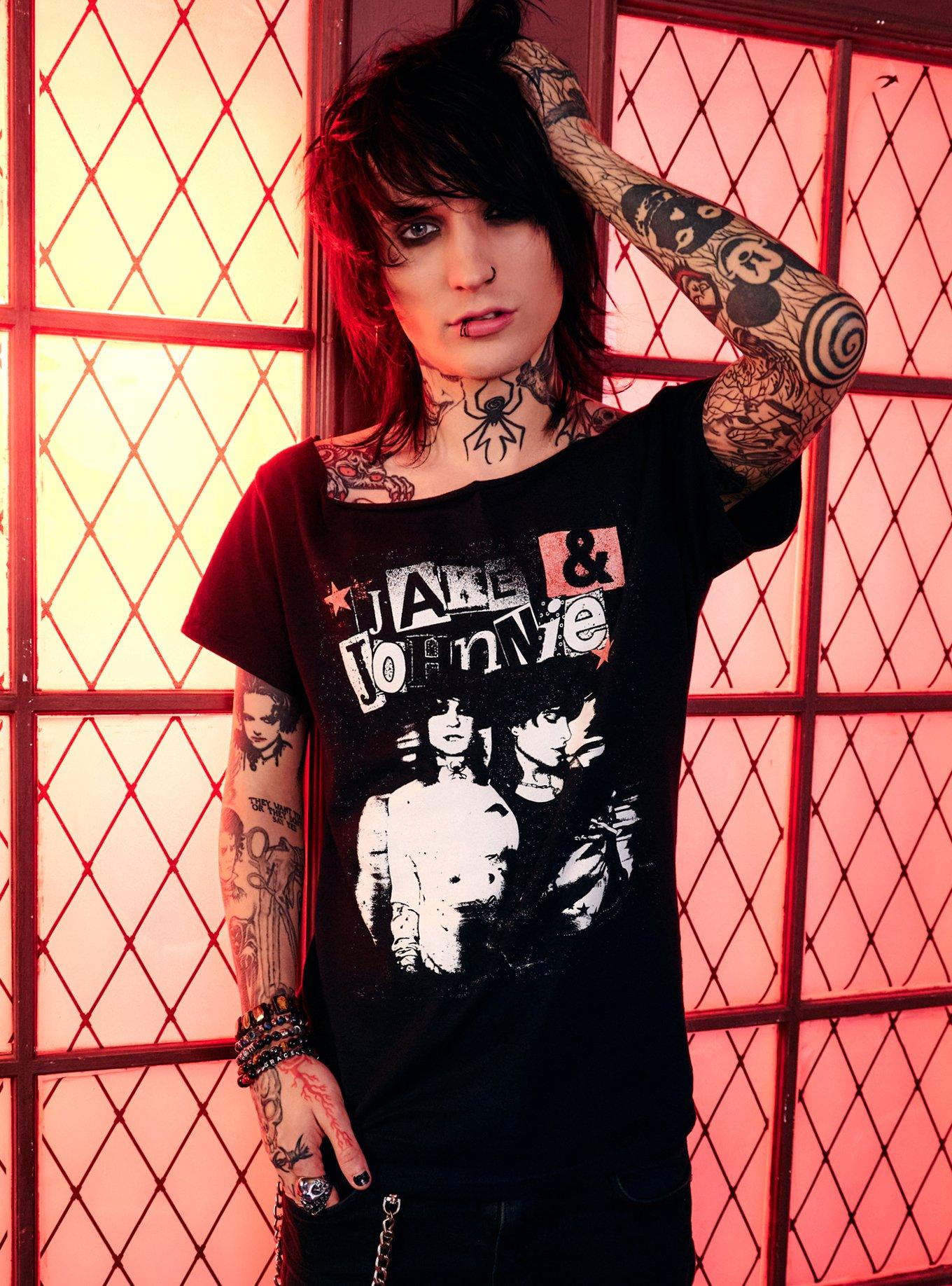 Jake & Johnnie Duo Girls Off-Shoulder T-Shirt, , hi-res