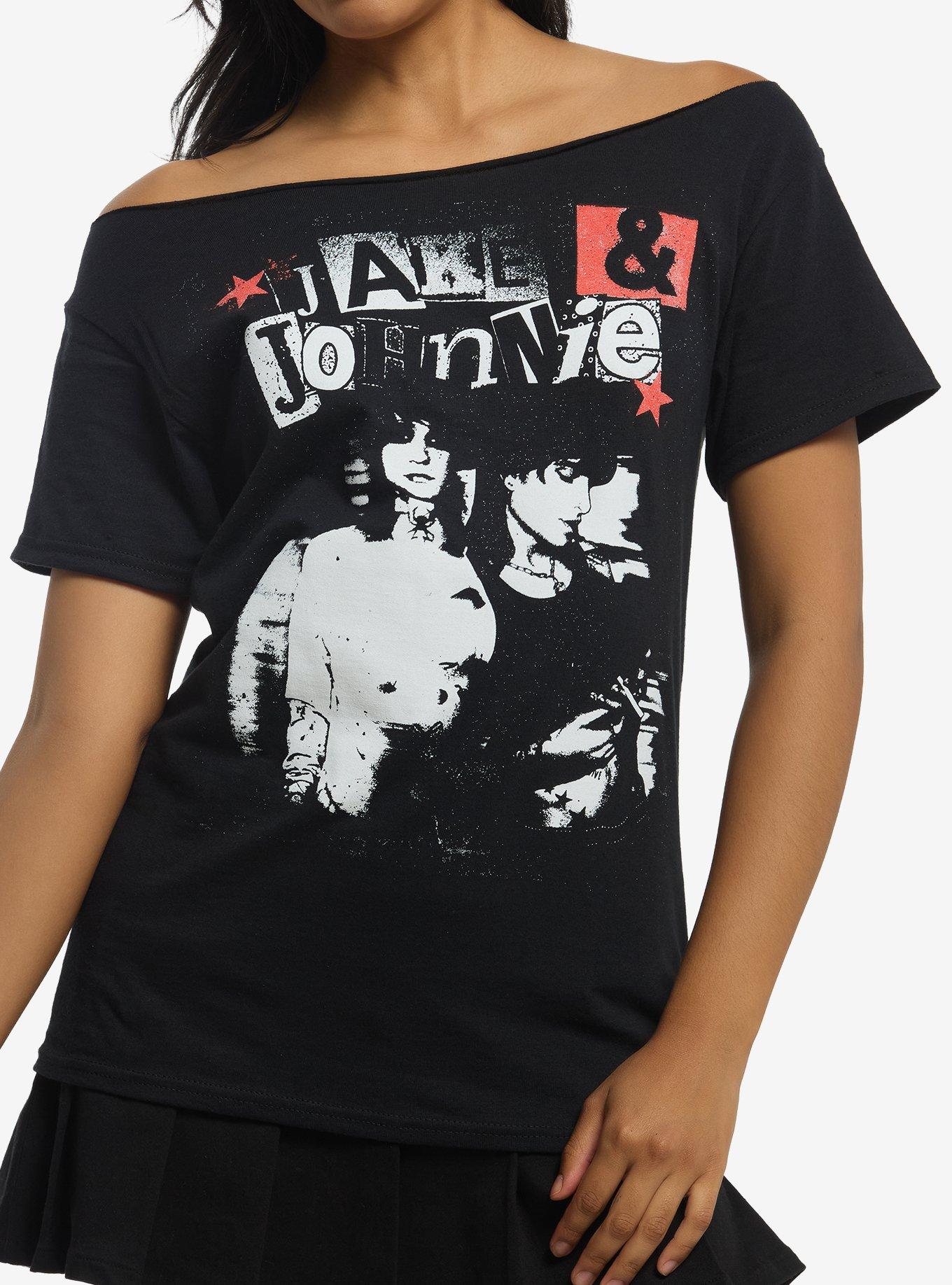 Jake & Johnnie Duo Girls Off-Shoulder T-Shirt, MULTI, alternate