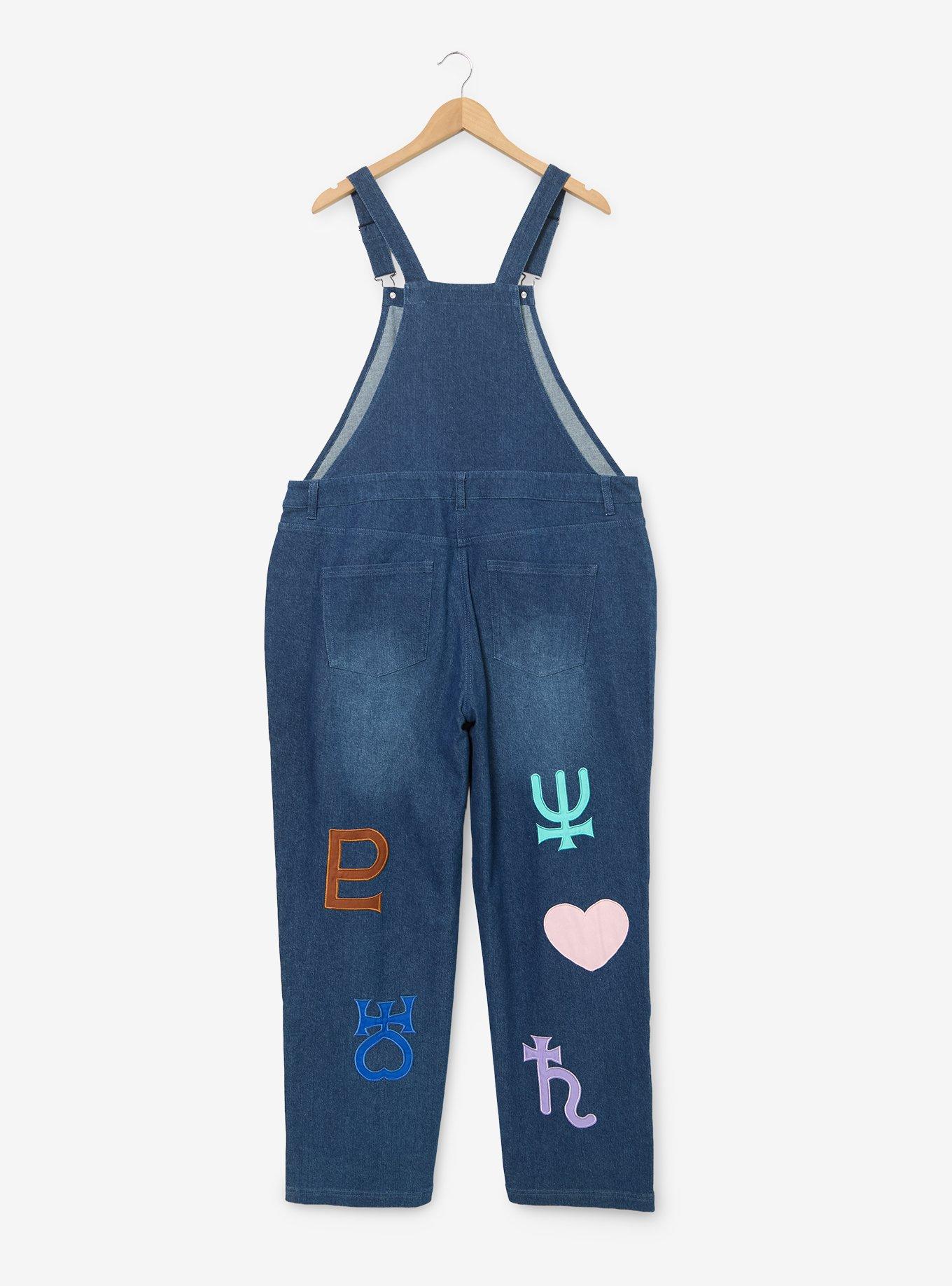 Pretty Guardian Sailor Moon Sailor Guardians Symbols Women's Overalls - BoxLunch Exclusive, DENIM, alternate - view 2