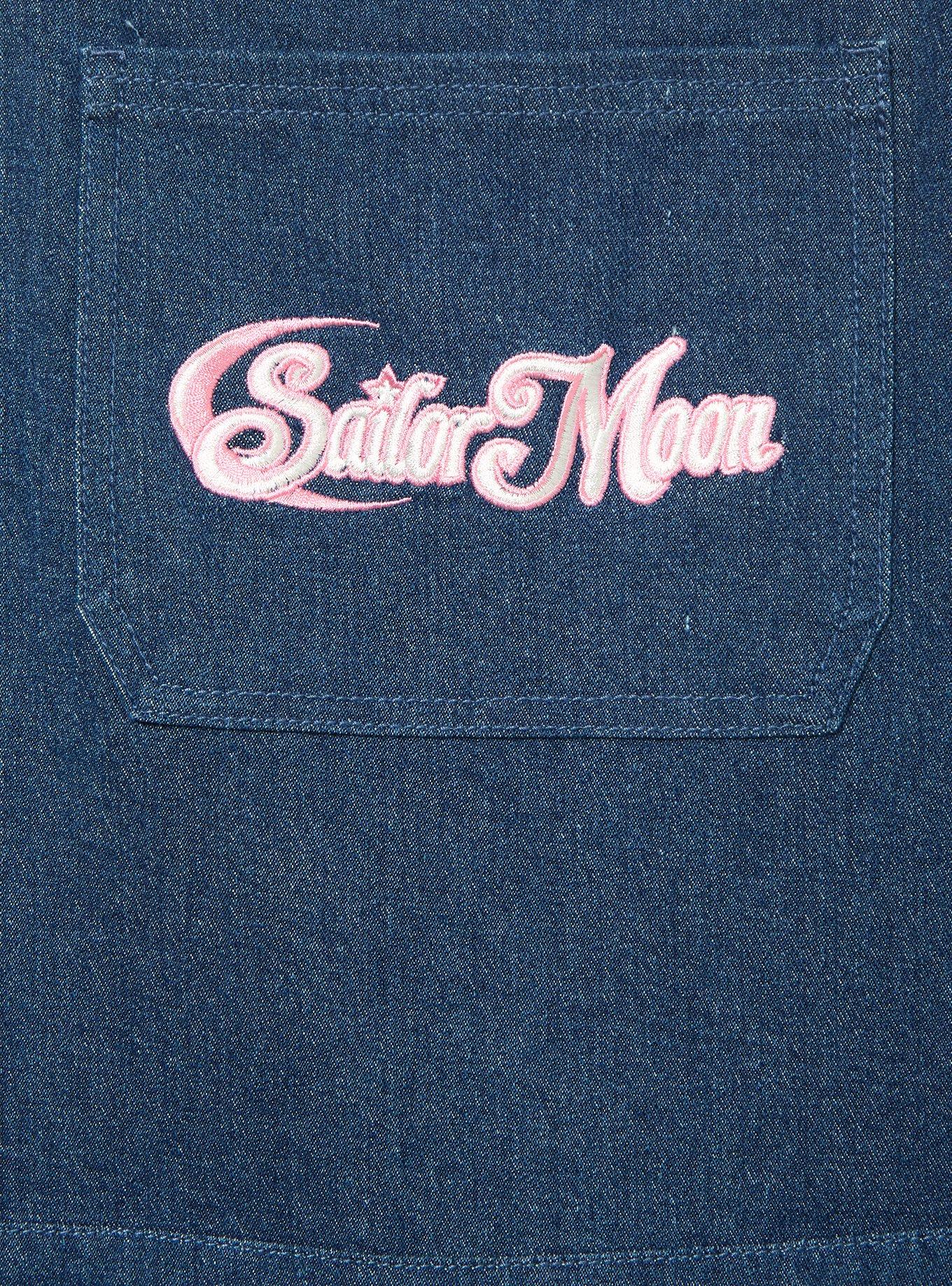 Pretty Guardian Sailor Moon Sailor Guardians Symbols Women's Overalls - BoxLunch Exclusive, DENIM, alternate - view 3