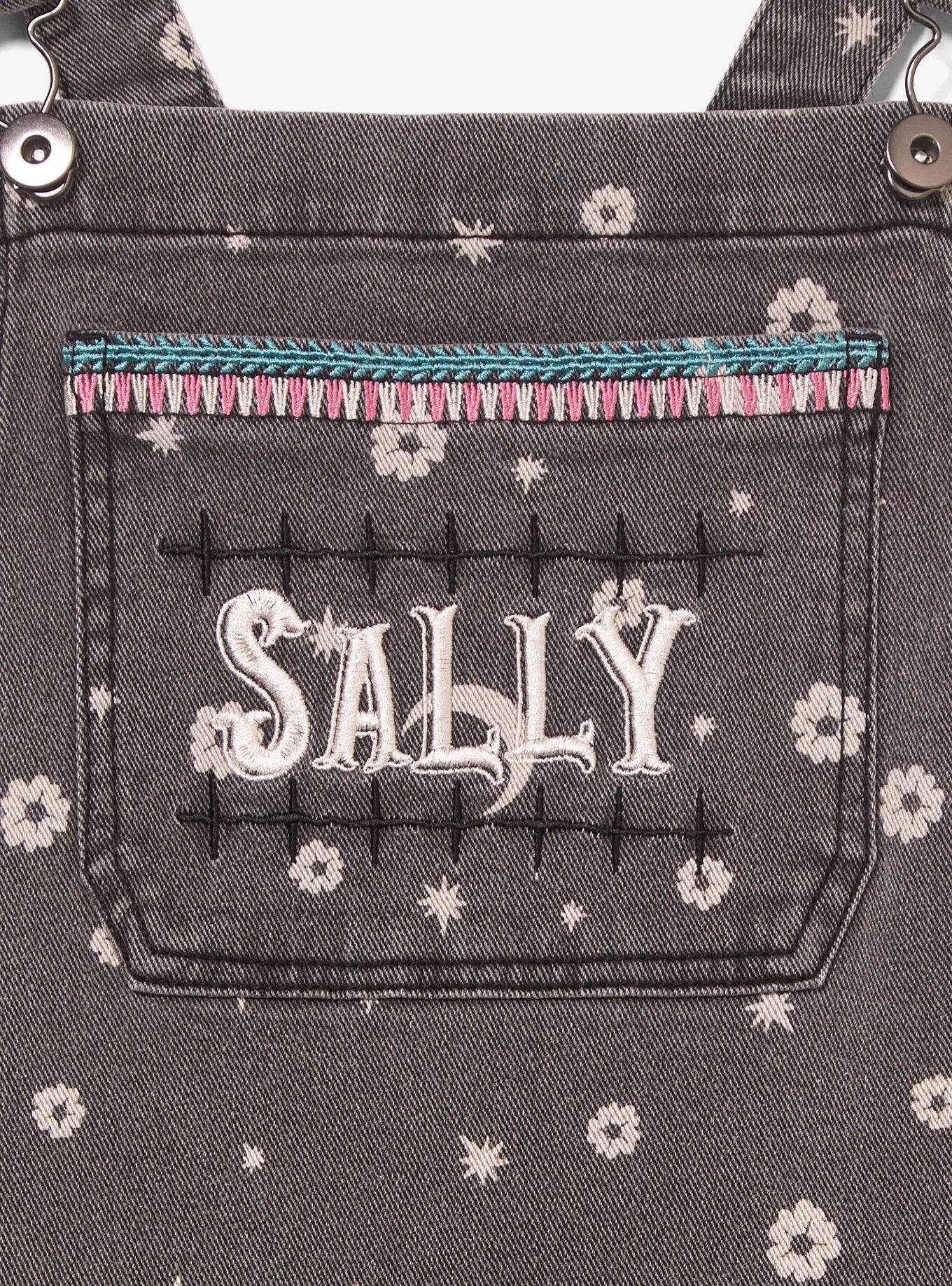Disney The Nightmare Before Christmas Sally Floral Women's Overalls - BoxLunch Exclusive, DENIM, alternate - view 3