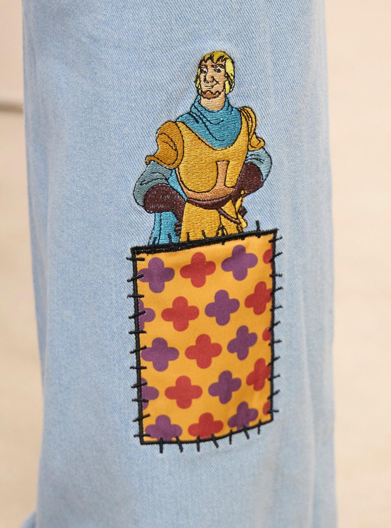 Disney The Hunchback of Notre Dame Characters Patchwork Women's Overalls - BoxLunch Exclusive, DENIM, alternate - view 5