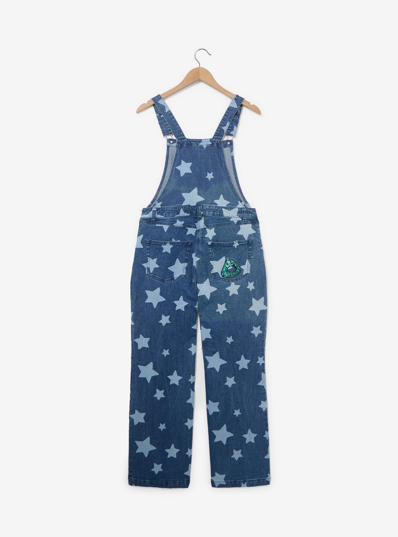 Coraline Stars Women's Denim Overalls - BoxLunch Exclusive, DENIM, alternate - view 3