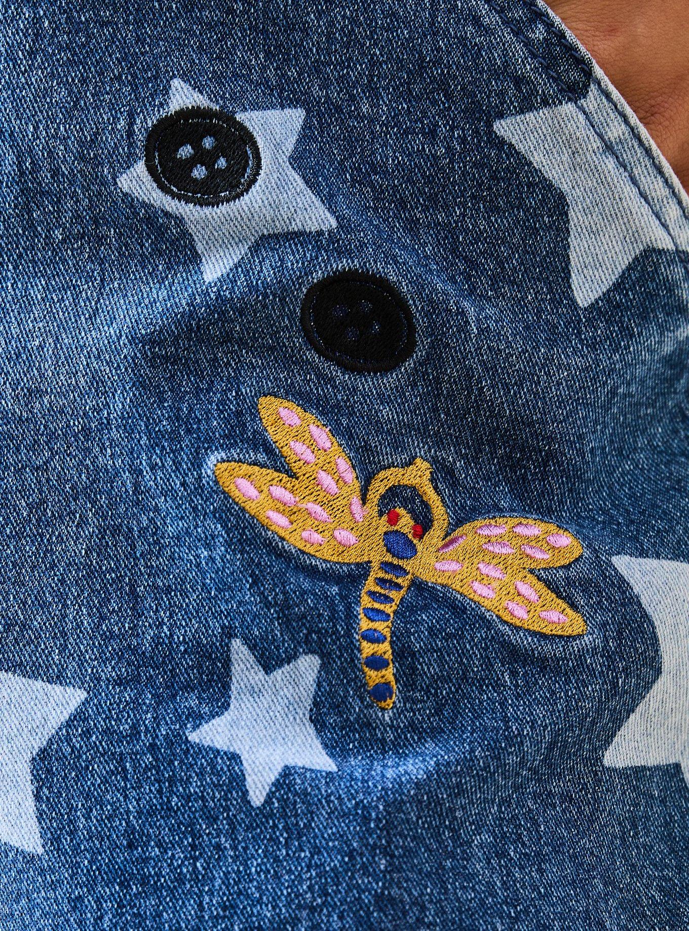 Coraline Stars Women's Denim Overalls - BoxLunch Exclusive, DENIM, alternate - view 6