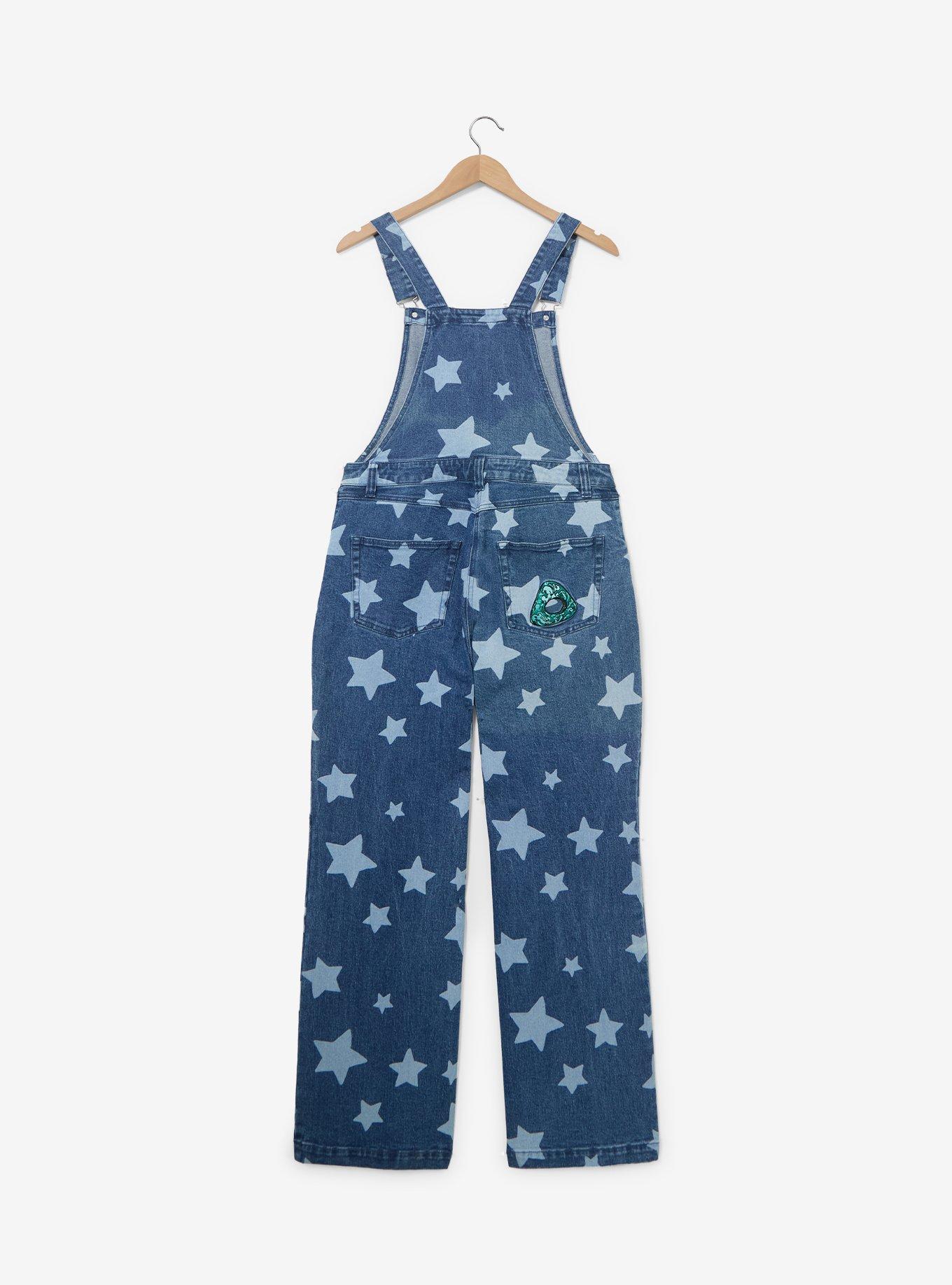 Coraline Stars Women's Plus Size Denim Overalls - BoxLunch Exclusive, , hi-res