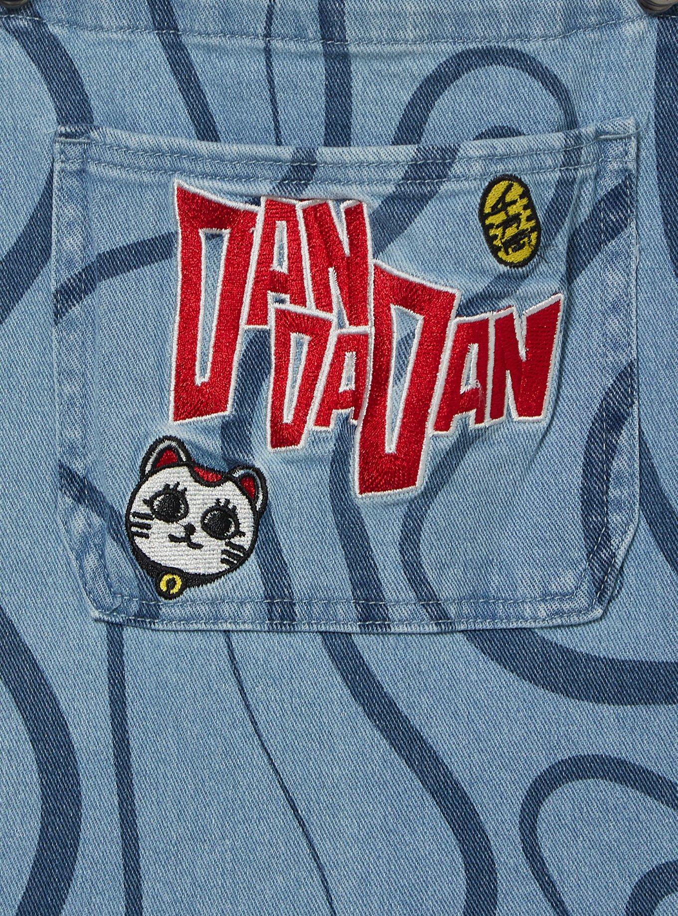 Dandadan Characters Women's Plus Size Patterned Overalls - BoxLunch Exclusive, DENIM, alternate - view 3